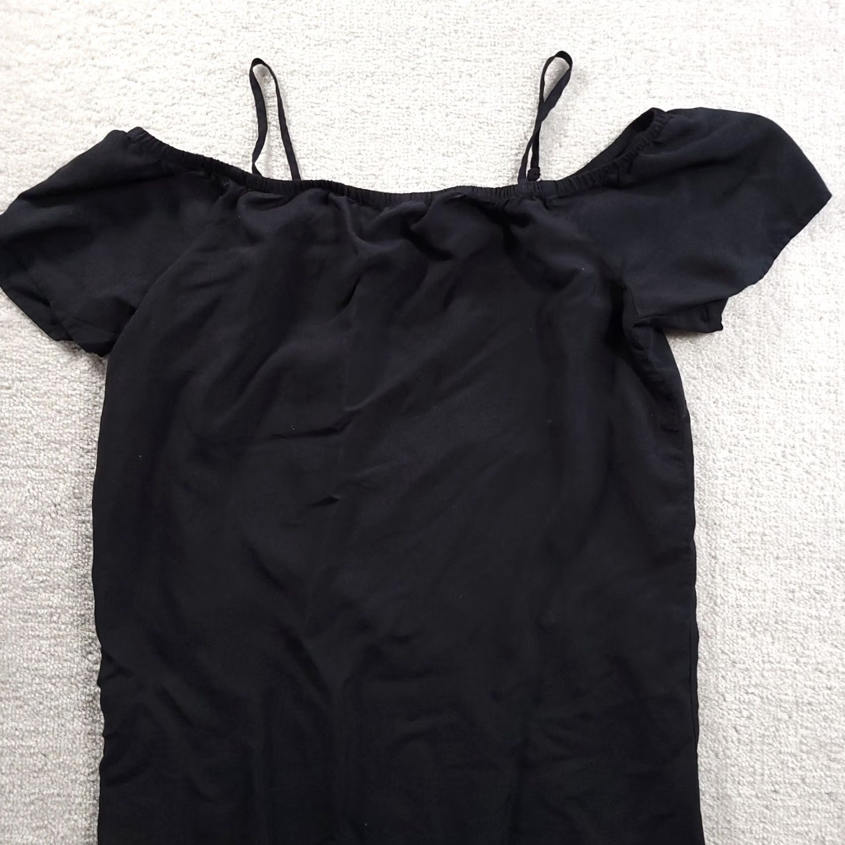 Old Navy Final Answer: Old Navy Floral Dress Small Black Spaghetti Strap Embroidery Pullover - Vintage - Womens Casual Style - Short Sleeve - Size S / US 4 / IT 40 - 3 Thumbnail
