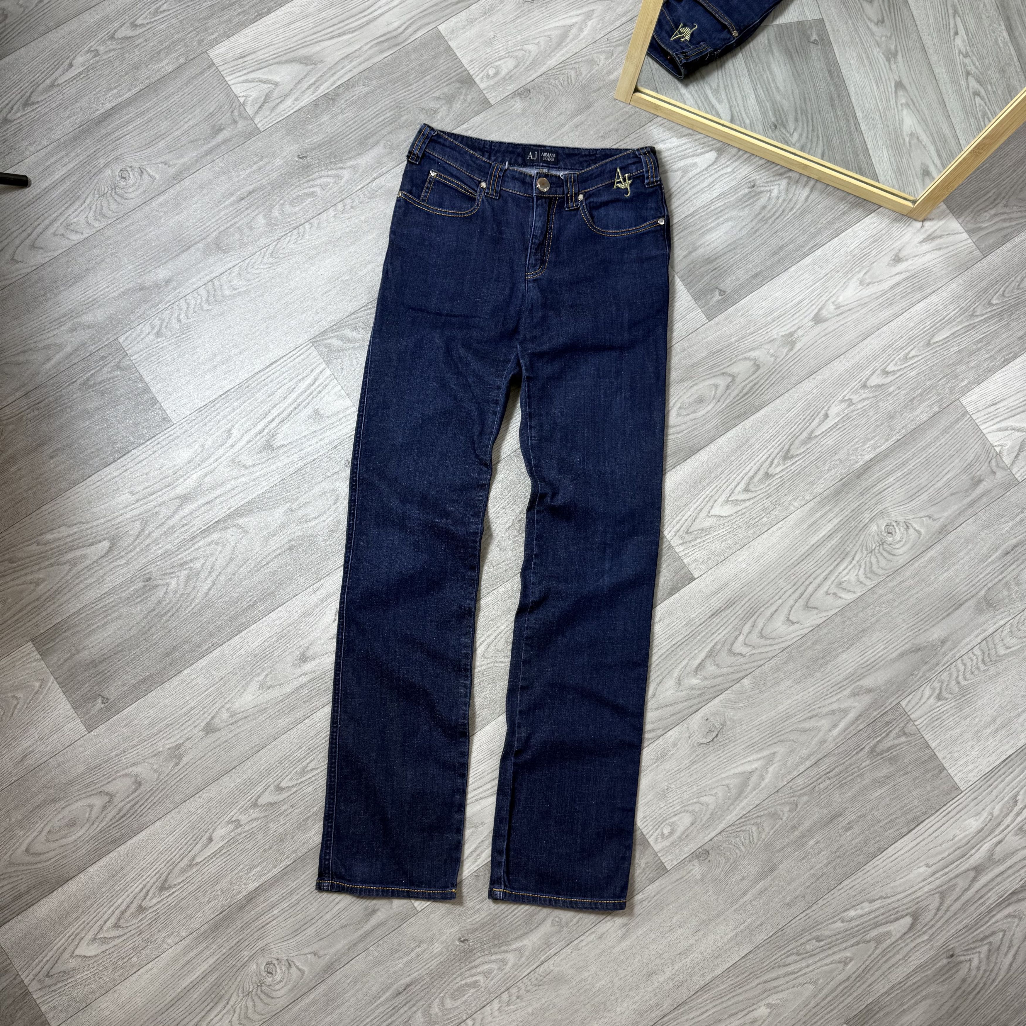 Armani Vintage Armani Jeans Indigo Blue Slim Fit Womens Jeans Pants Size 26" / US 2 / IT 38 - 2 Thumbnail
