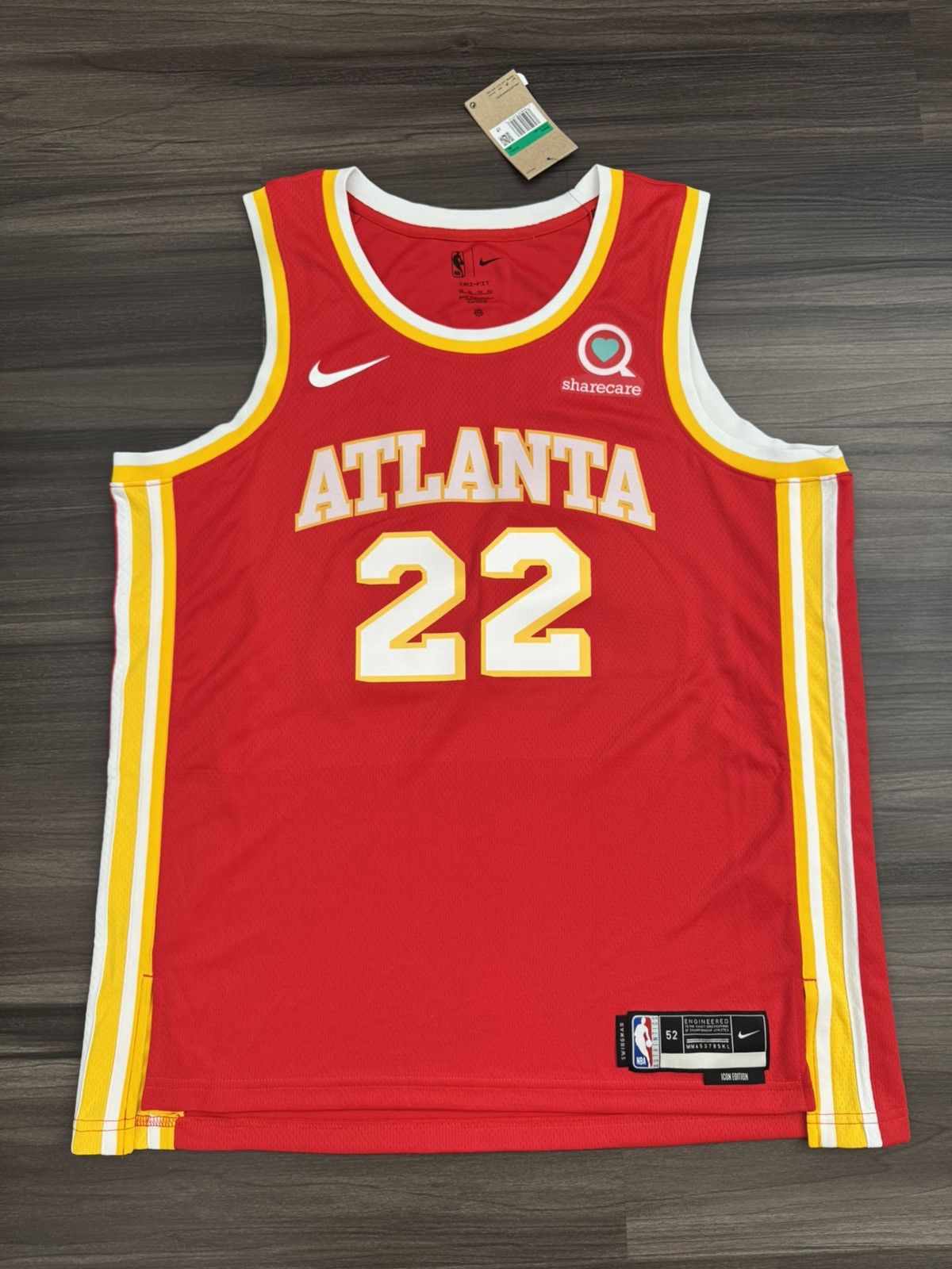 Nike Atlanta Hawks #22 NBA Swingman Icon Edition Dri-Fit Jersey Size US XL / EU 56 / 4 - 1 Thumbnail