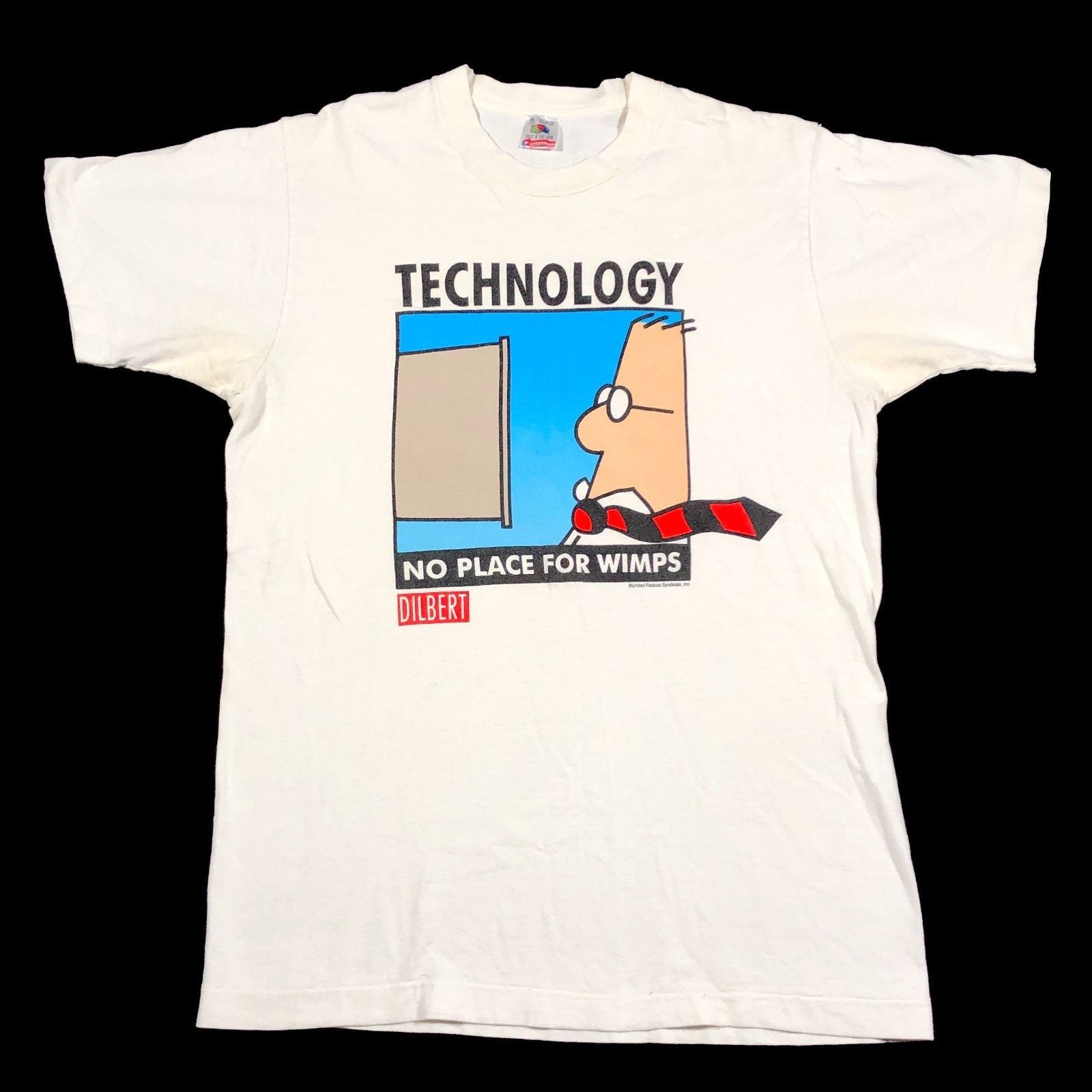 Vintage vintage 1990s Dilbert Technology No Place for Wimps Tee M Size US M / EU 48-50 / 2 - 1 Thumbnail