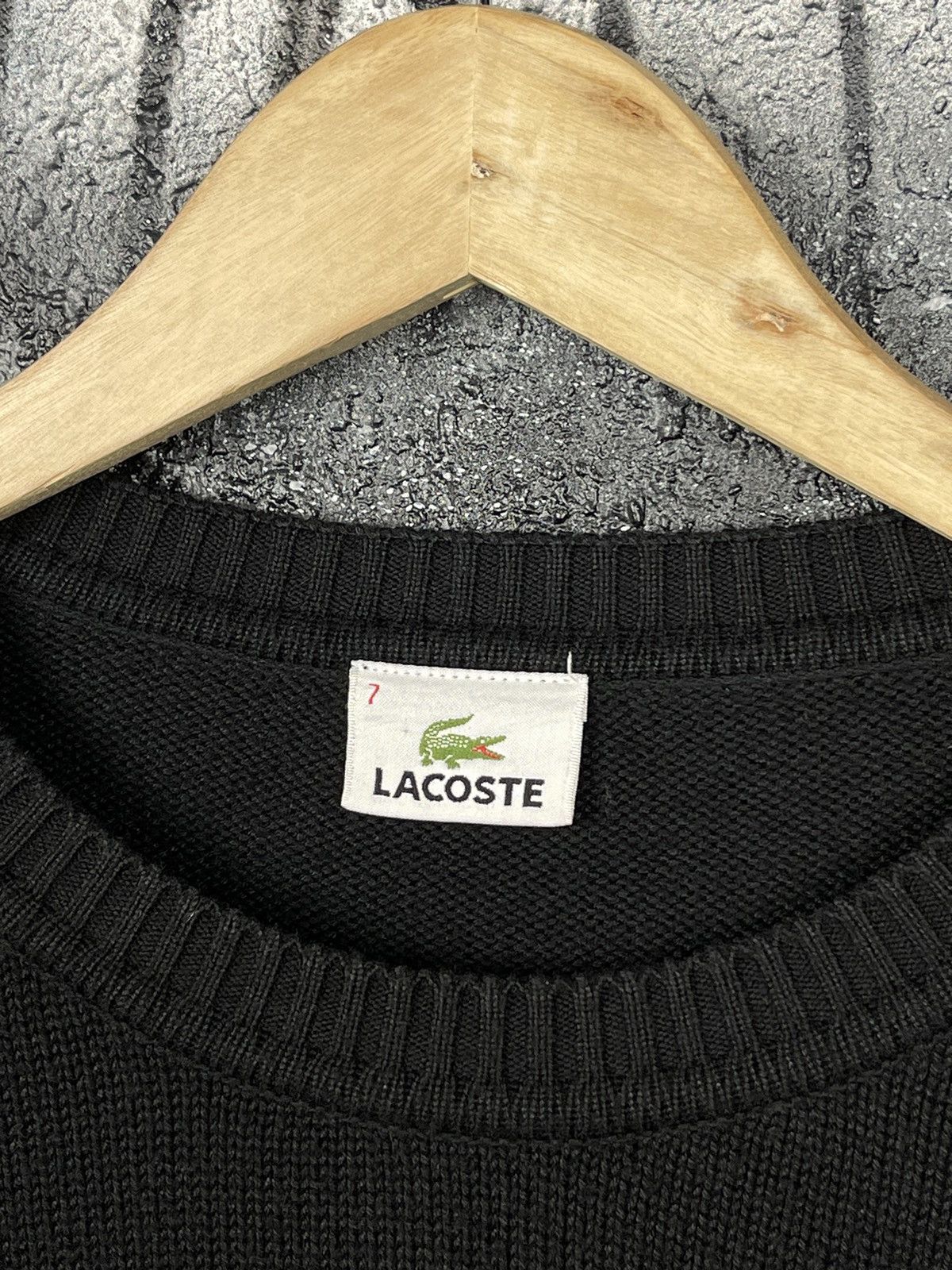 Lacoste Lacoste Vintage Crew Neck Black Knit Sweater Men’s Size L Size US L / EU 52-54 / 3 - 5 Thumbnail
