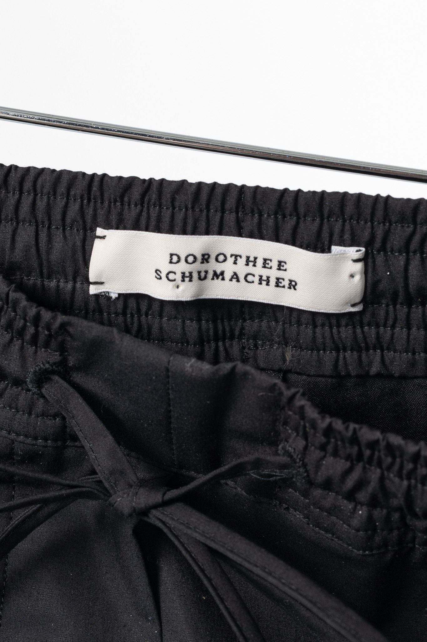 DOROTHEE SCHUMACHER Dorothee Schumacher Poplin Power Black Cotton Flared Pants Size 27" / US 4 / IT 40 - 7 Thumbnail