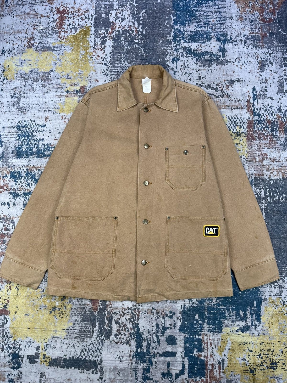 Caterpillar Vtg Caterpillar Duck Canvas Work Chore Jacket Size US L / EU 52-54 / 3 - 14 Thumbnail