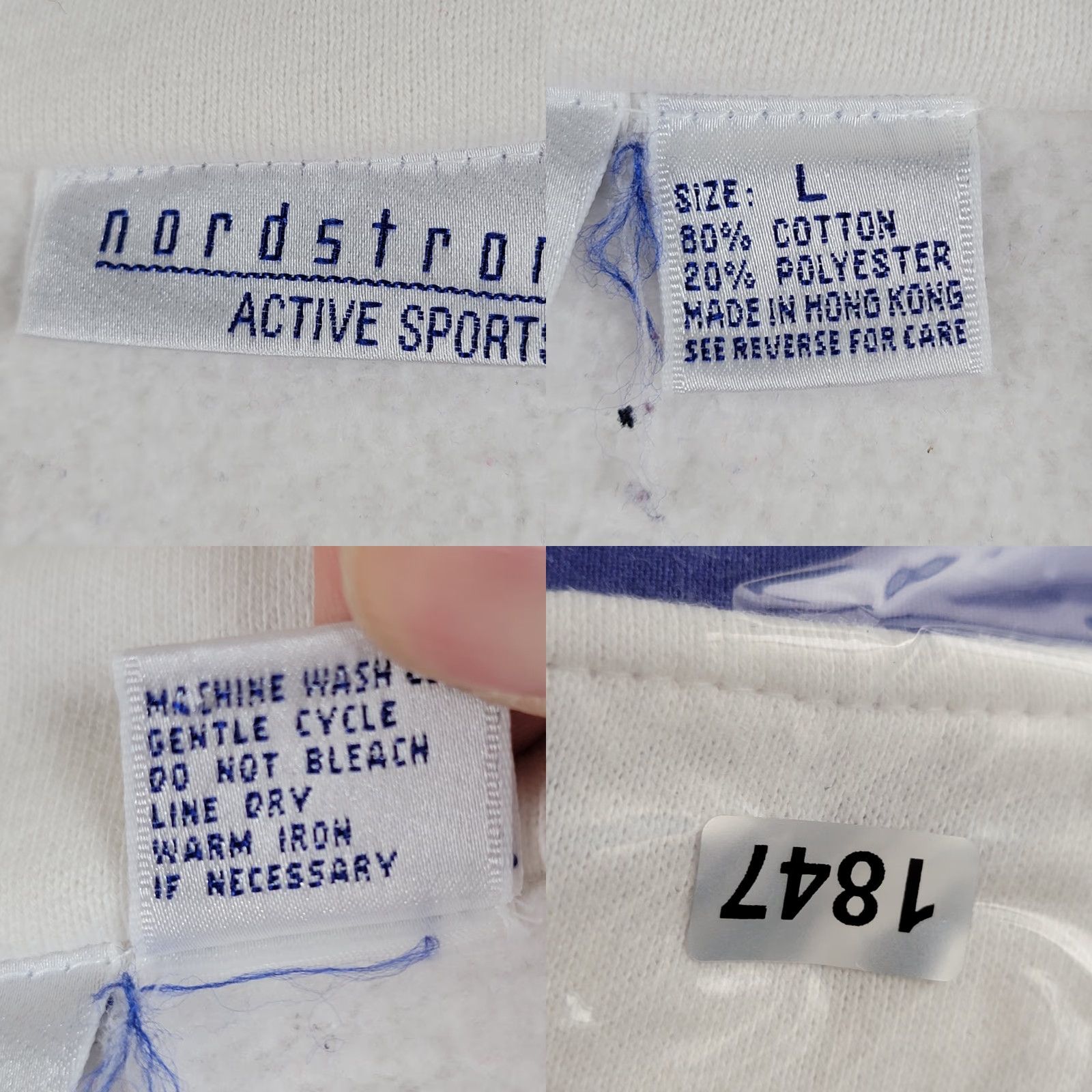 Nordstrom VINTAGE Nordstrom Active Wear White Jacket Unisex Adults M 80s Fringe Star Geometric Nylon Basic Jacket Mens Womens Size M / US 6-8 / IT 42-44 - 10 Thumbnail