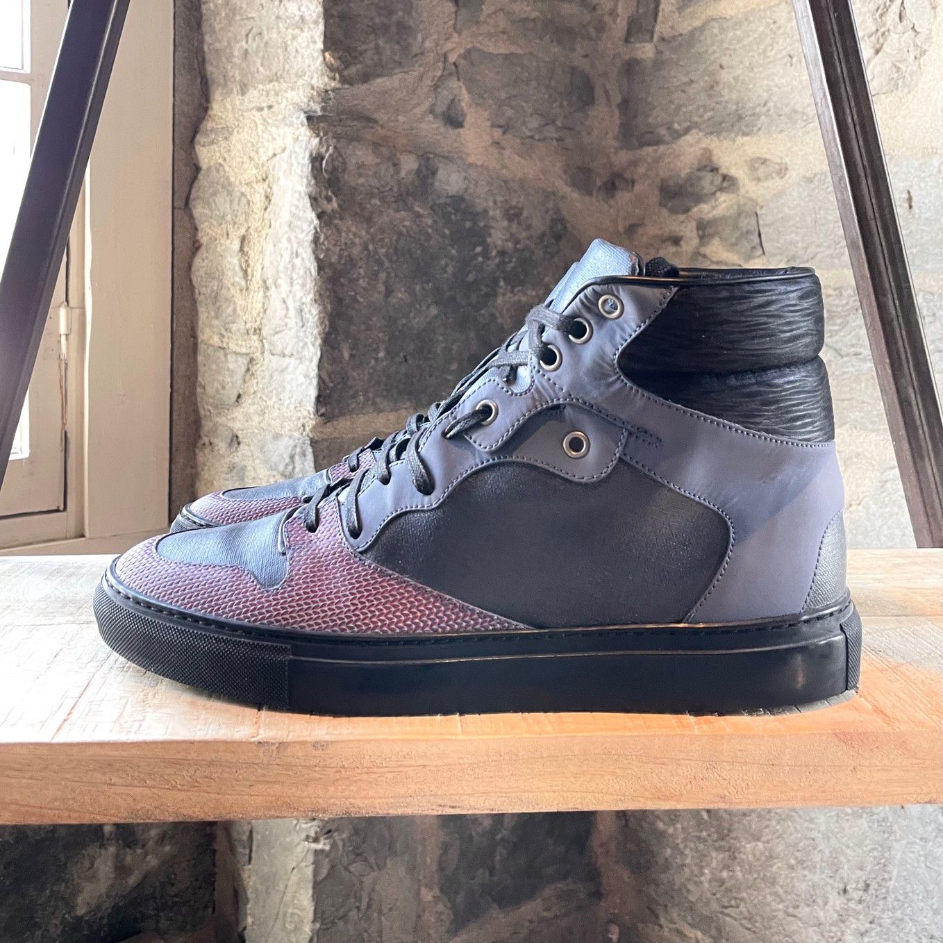 Balenciaga Balenciaga Multifabric Colourblock Coated High-Top Sneakers Size US 9 / EU 42 - 5 Thumbnail