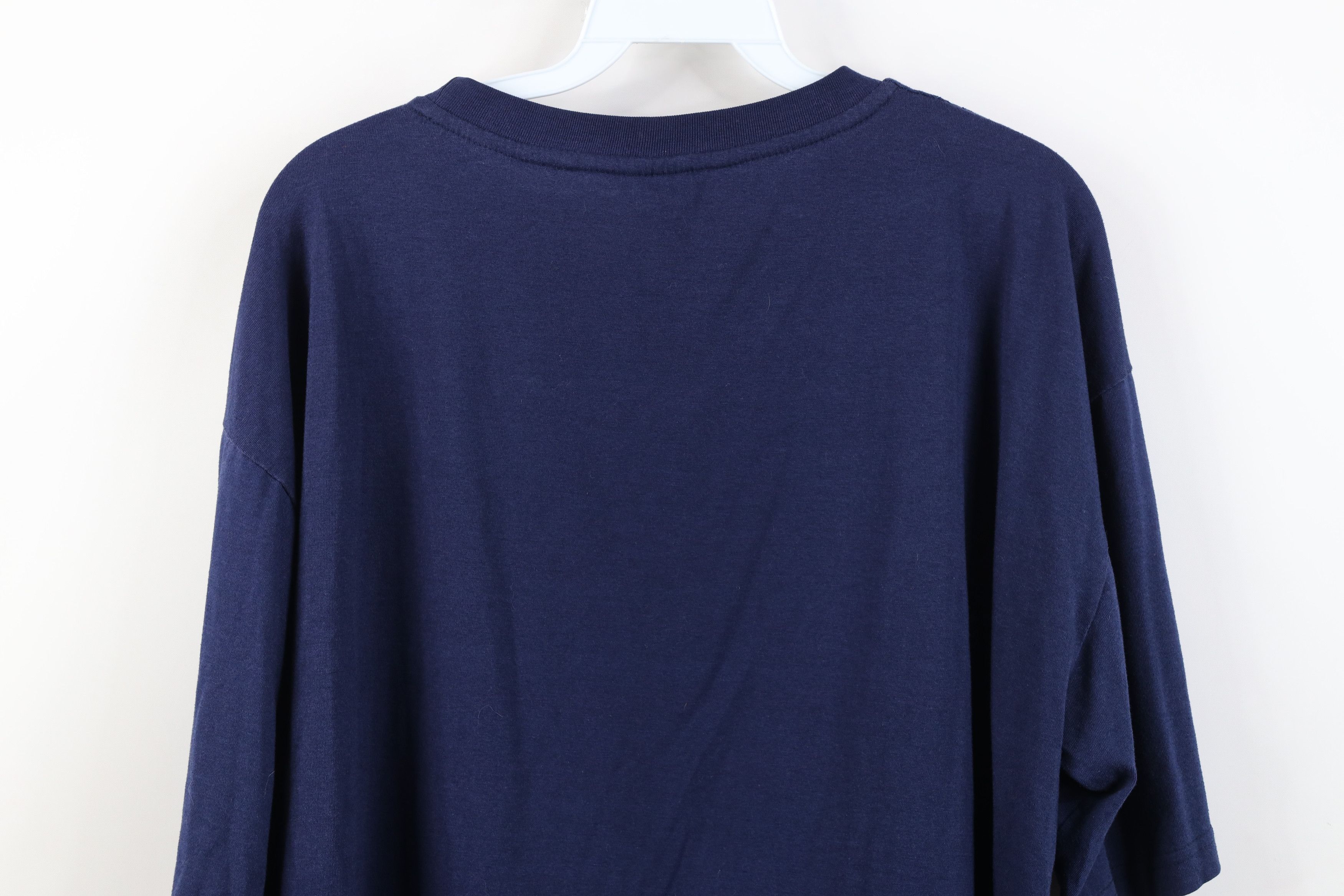 Lee Vintage 90s Lee Pipes USA Baggy Fit T-Shirt Navy Blue Size US XL / EU 56 / 4 - 11 Thumbnail