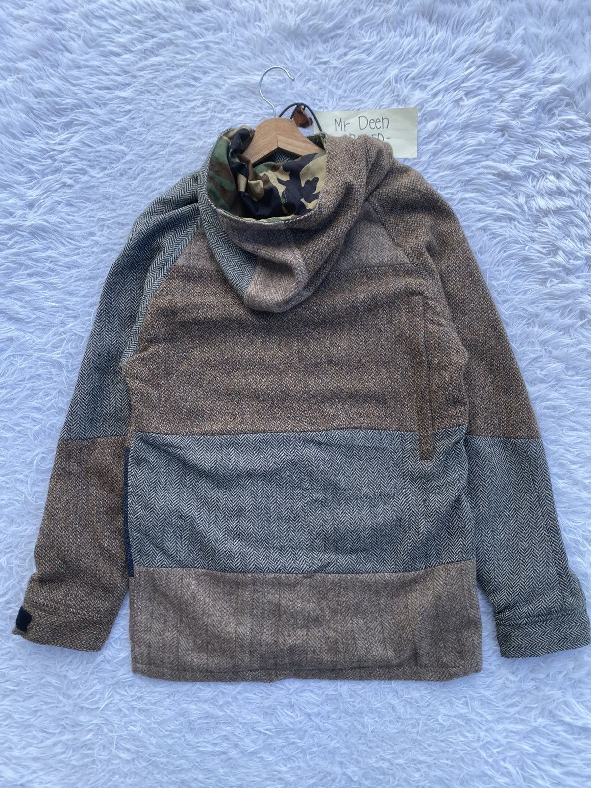 Harris Tweed Rare 1998 Vintage Harris Tweed multitone wool hoodie jacket Size US M / EU 48-50 / 2 - 18 Thumbnail