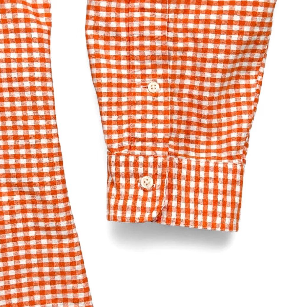 Ralph Lauren VINTAGE Ralph Lauren Shirt Adult 2XL Orange White Gingham Check 90s Preppy Button-Down Collar Mens Size US XXL / EU 58 / 5 - 7 Thumbnail