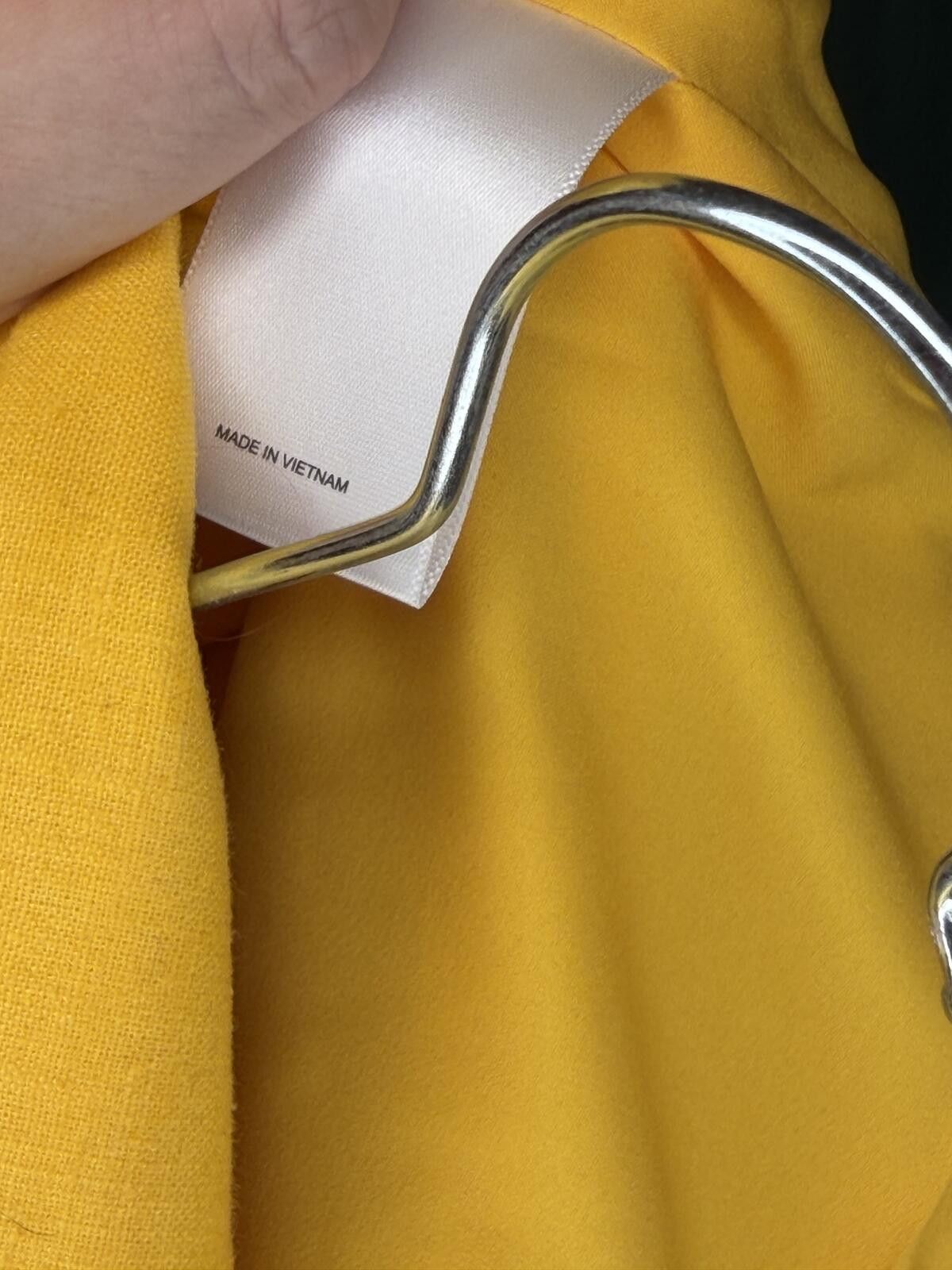 Express Express Yellow Linen Blend Blazer - Size L Size L / US 10 / IT 46 - 6 Thumbnail