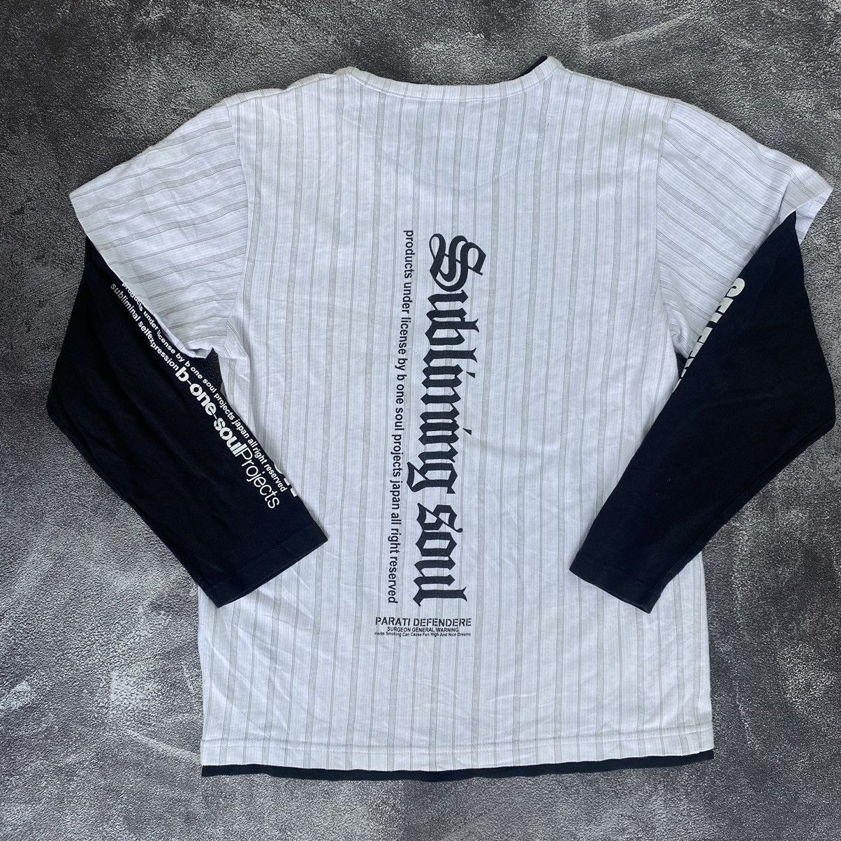 If Six Was Nine × Japanese Brand × Le Grande Bleu (L.G.B.) B one soul Double Layer Poem y2k style Tee Size US M / EU 48-50 / 2 - 7 Thumbnail