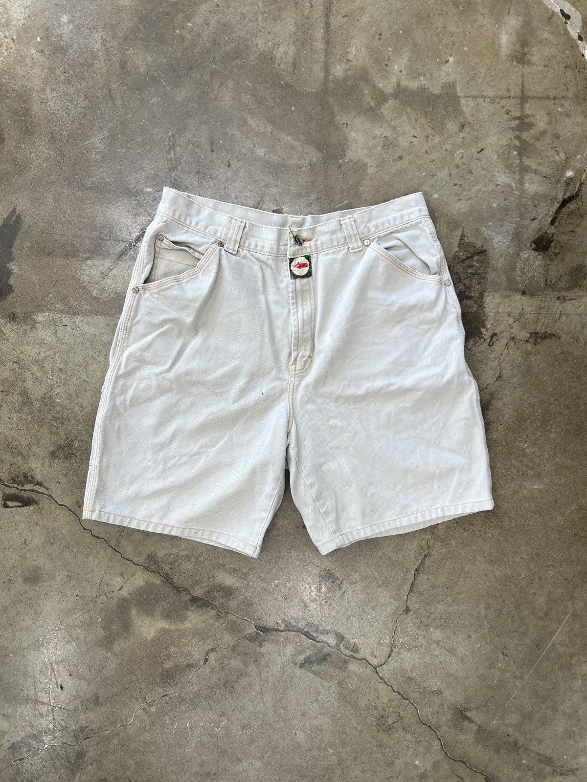 Vintage Traffic Carpenter Blue Traffic Distressed Tan Shorts Sz. 32 Size US 34 / EU 50 - 5 Thumbnail