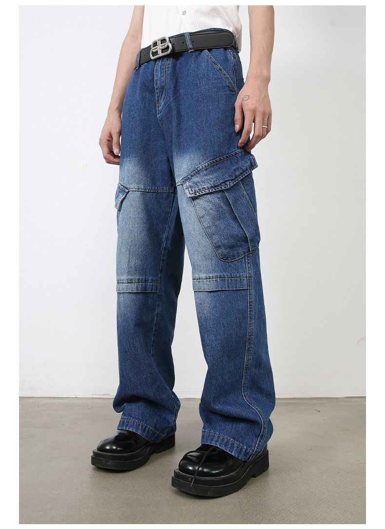 Japanese Brand × Jean American loose straight hiphop street pocket cargo jeans Size US 32 / EU 48 - 6 Thumbnail
