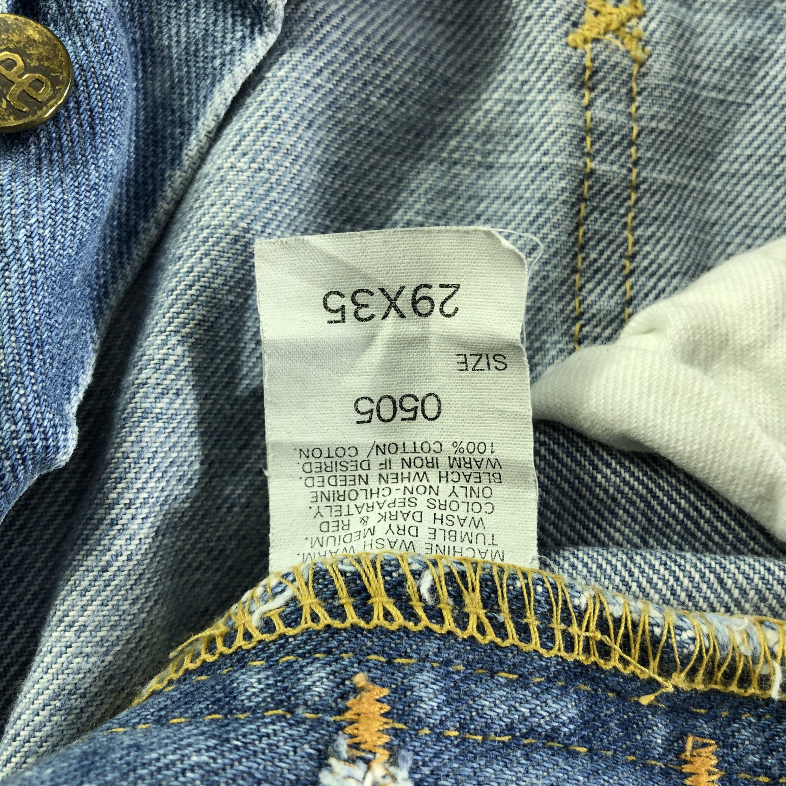 Lee × Vintage Vintage Blue Wash Lee Selvedge Jeans-JM3675 Size 29" - 8 Thumbnail
