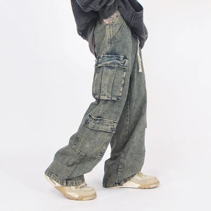 Vintage Baggy Cargo Denim Jeans y2k | Grailed