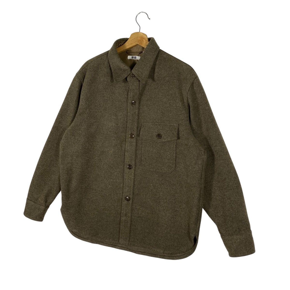 Lemaire × Uniqlo Christophe Lemaire X Japanese Brand Wool Shirt Button Size US L / EU 52-54 / 3 - 2 Thumbnail