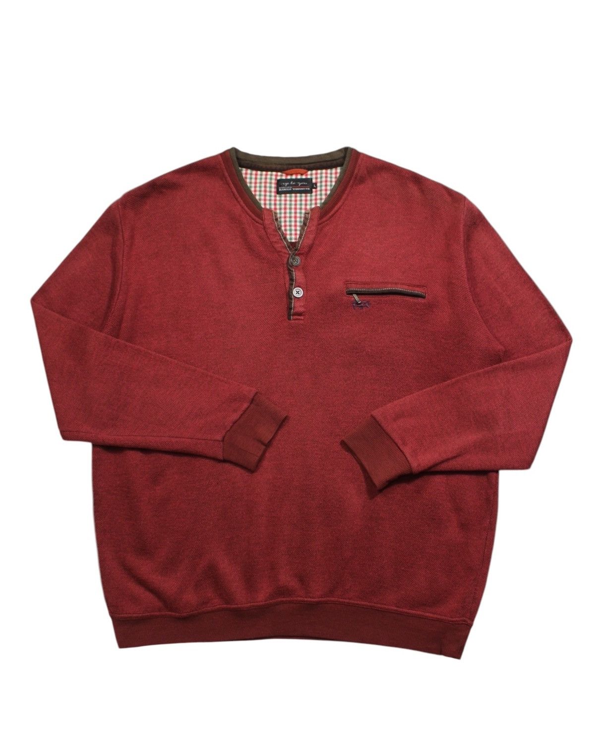 Kansai Yamamoto 2000S KANSAI YAMAMOTO UP TO YOU HENLEY SWEATER Size US L / EU 52-54 / 3 - 1 Thumbnail