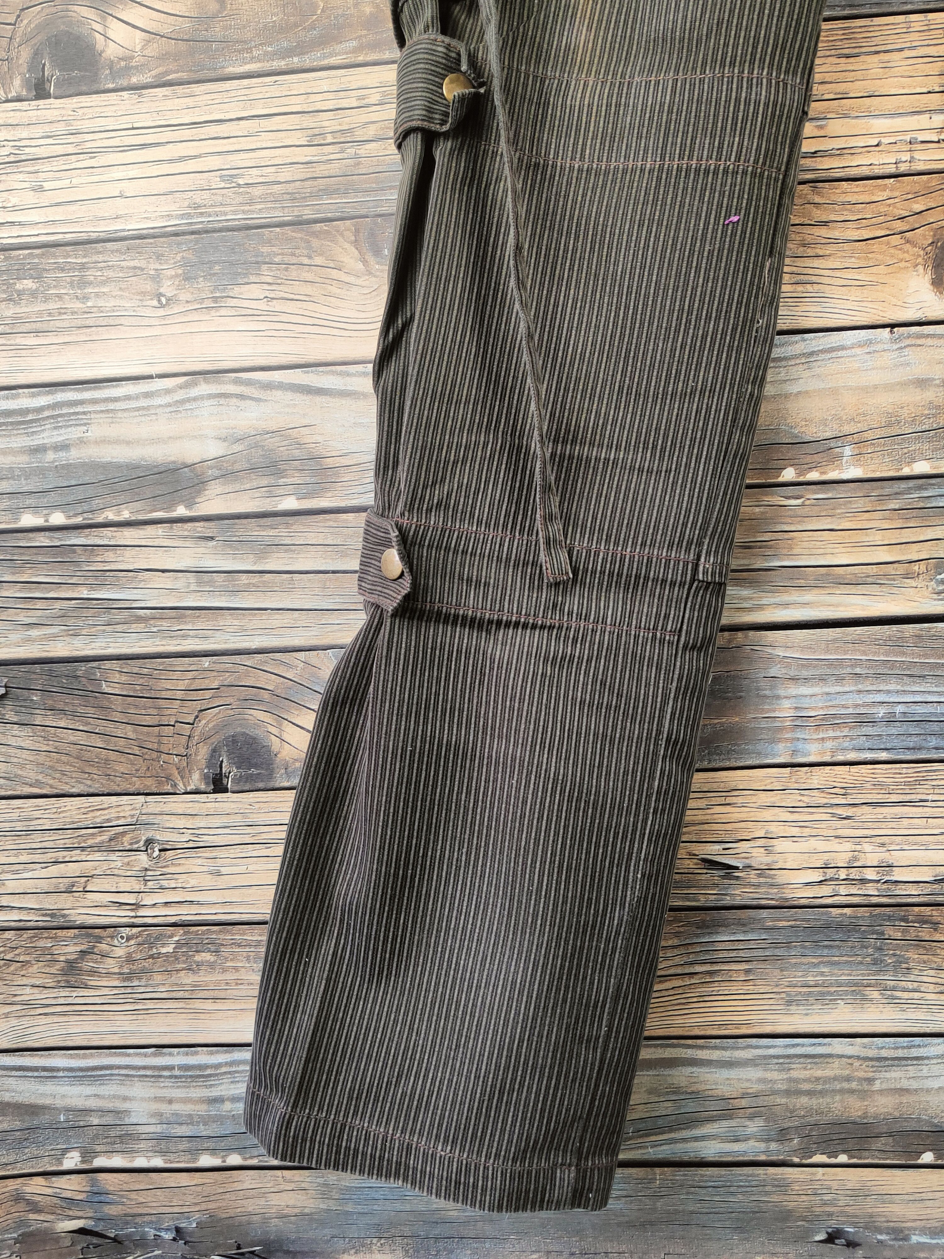 Japanese Brand D Techno Brown Sleeveless Jumpsuit Adjustable Straps #S2938 Size US 29 - 15 Thumbnail