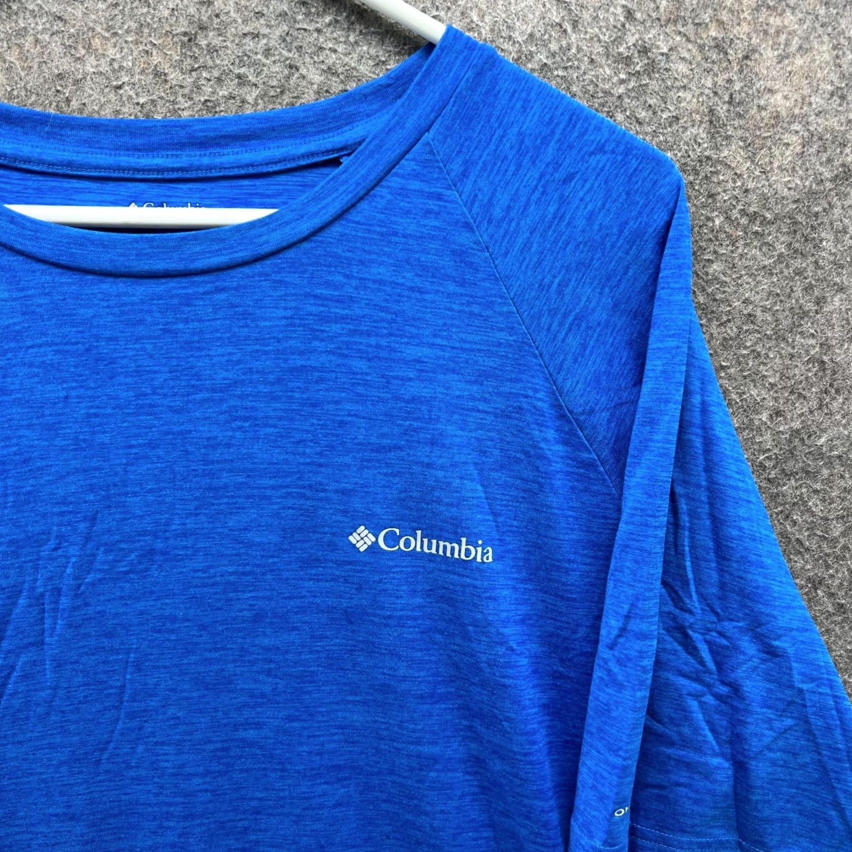 Spell Columbia Shirt Men Large Blue Crewneck Short Sleeve Omni Wick Logo PFG Omni-Shade All Seasons T-Shirt Size US L / EU 52-54 / 3 - 7 Thumbnail