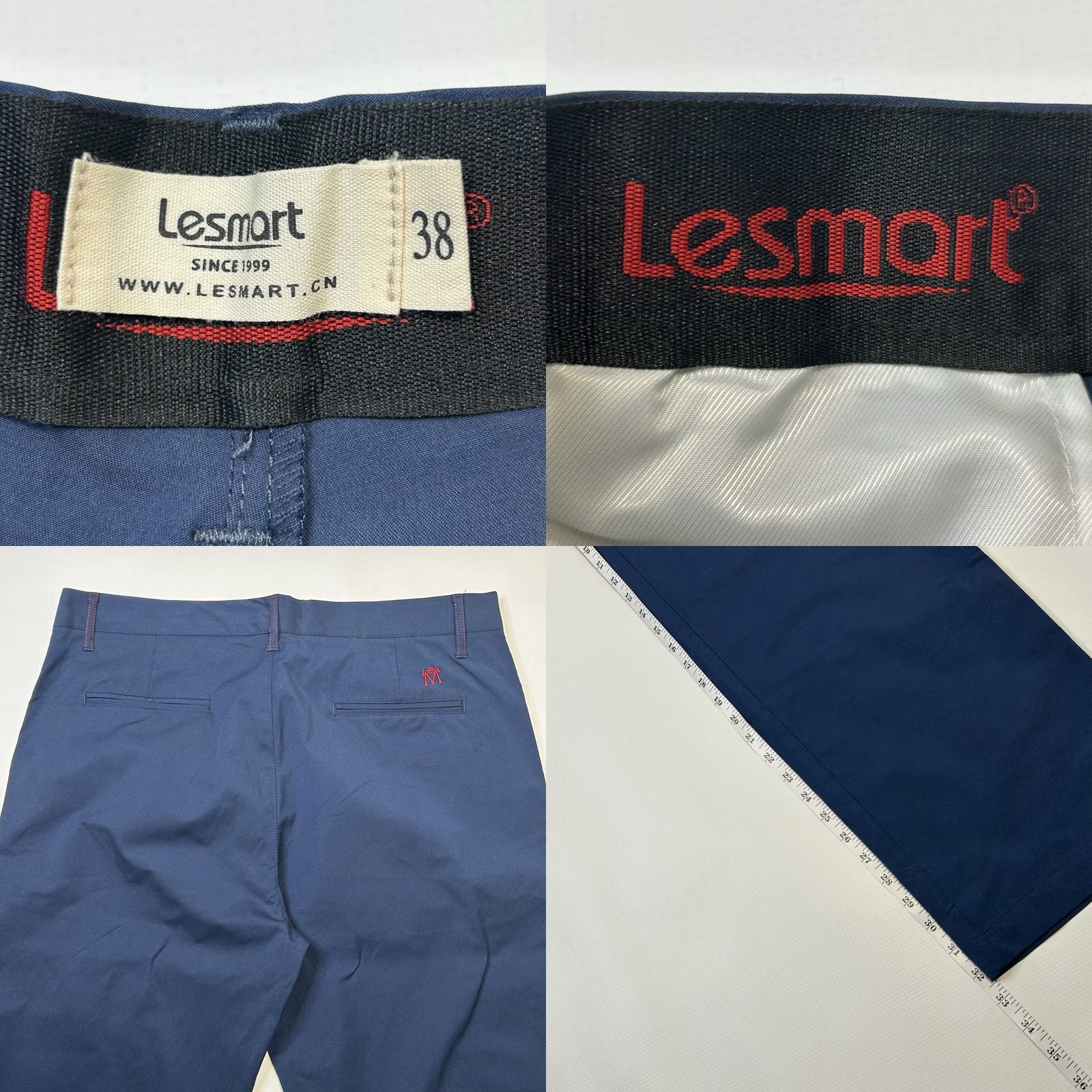 Vintage Lesmart Men’s Golf Chino Pants 38x32 Blue Red Stretch Relaxed Straight Shirt Adult Regular Size US 38 / EU 54 - 8 Thumbnail