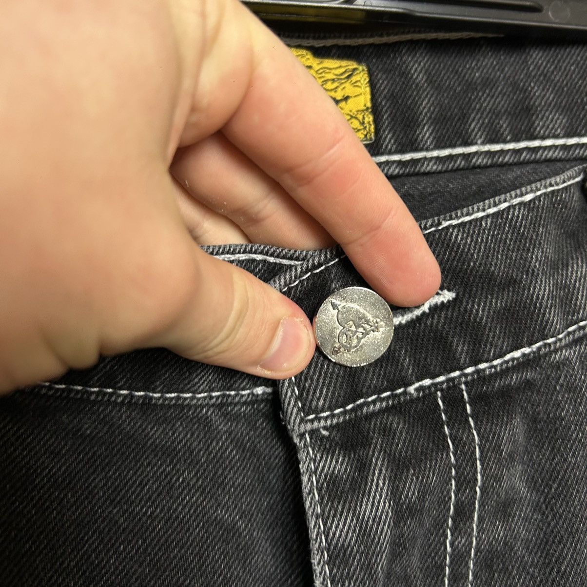 Other Mens MoreMoney More Love big logo black denim jeans Size US 32 / EU 48 - 6 Thumbnail