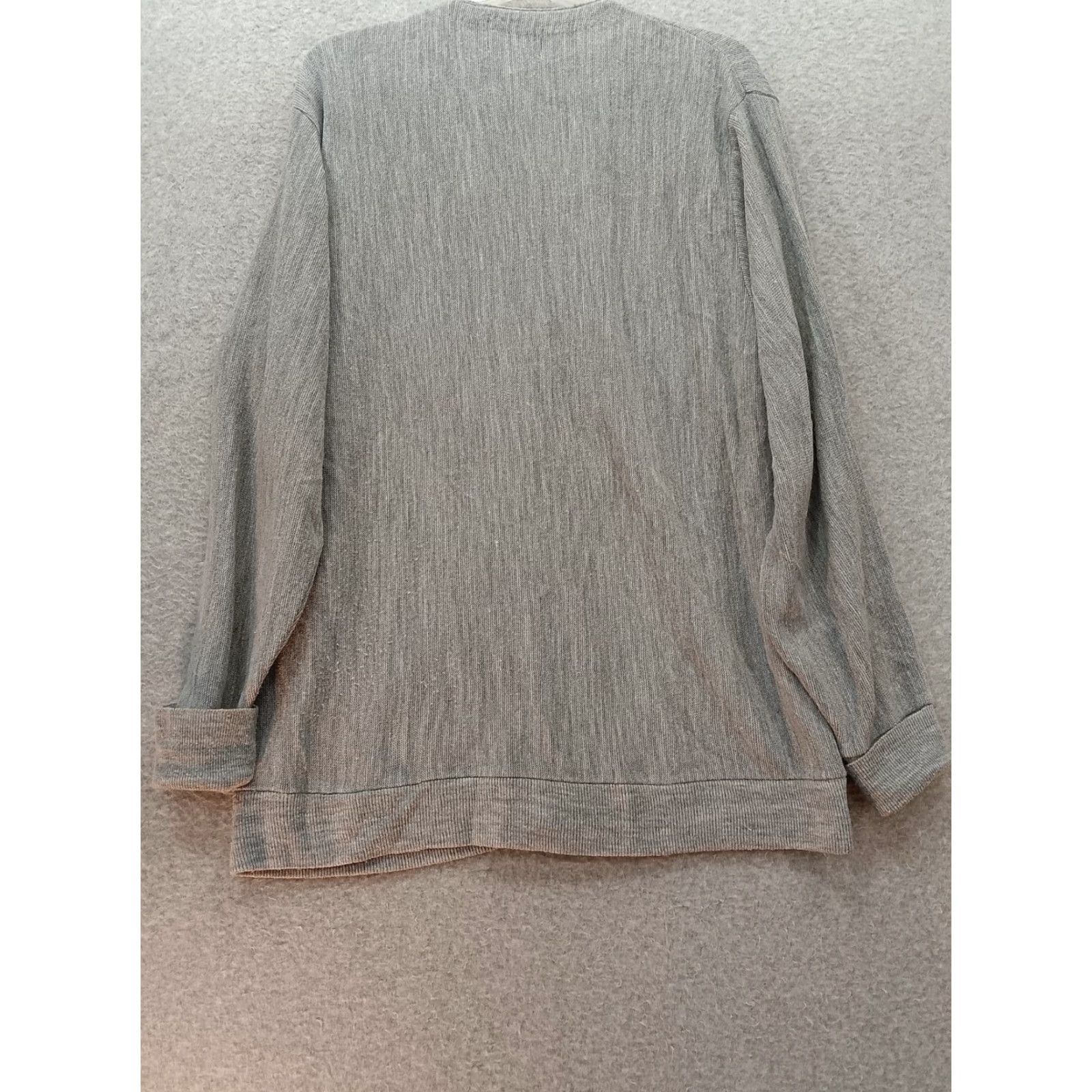 Vintage VINTAGE L.L. Bean Cardigan Sweater Mens L Gray Knit V-Neck 80s 90s USA Grampa Core Button Size US L / EU 52-54 / 3 - 8 Thumbnail