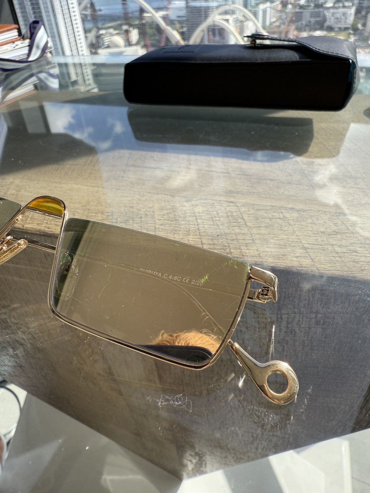 Other Kyme Italy Gold Square Sunglasses — Modern Luxe Design Size ONE SIZE - 3 Thumbnail