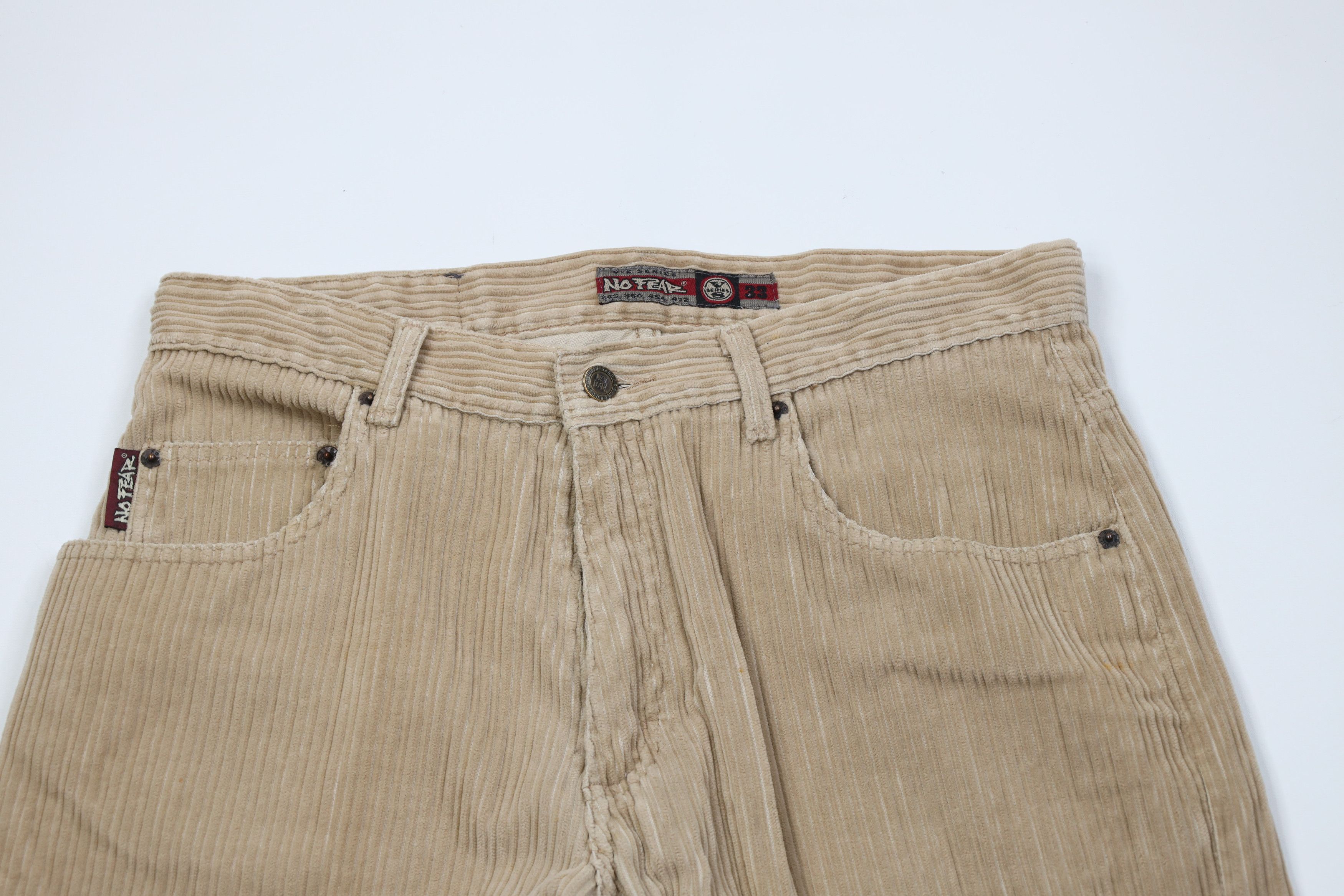 No Fear Vintage 90s No Fear Baggy Wide Leg Corduroy Pants USA Size US 33 - 2 Thumbnail