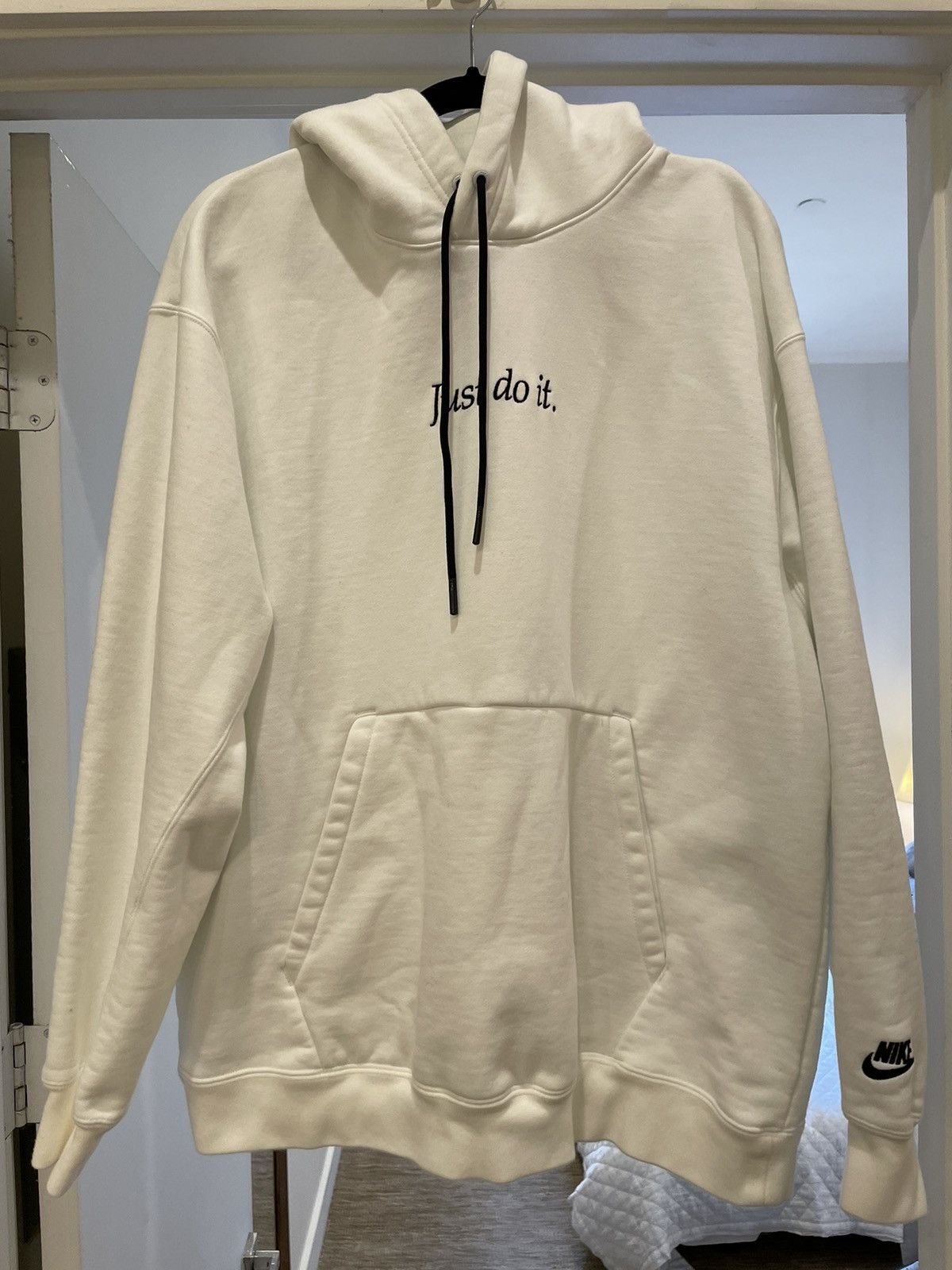 nike just do it hoodie gray