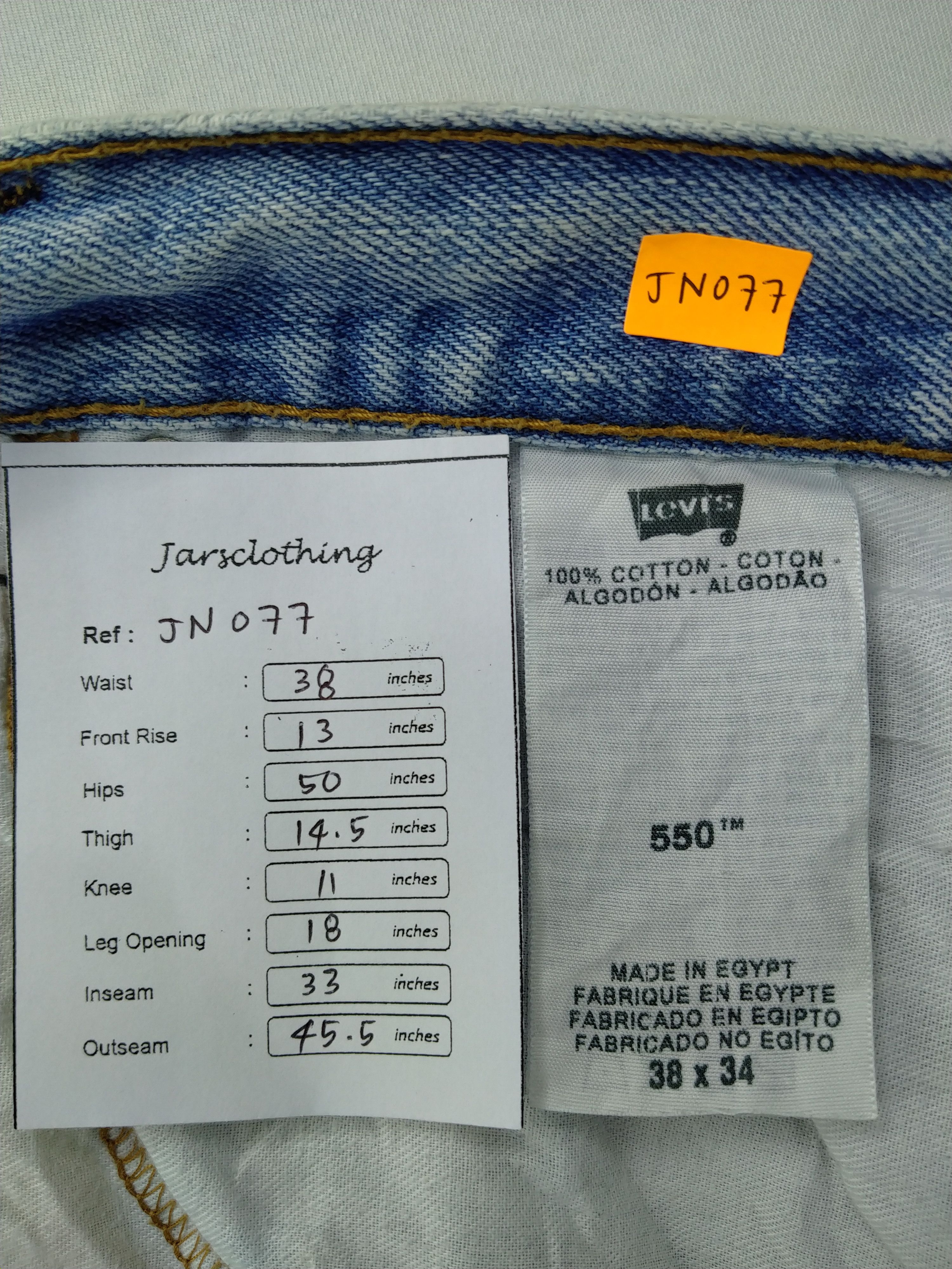 Levi's Vintage Levi's 550 Light Wash Denim 38 x 33 -JN077 Size US 38 / EU 54 - 13 Thumbnail