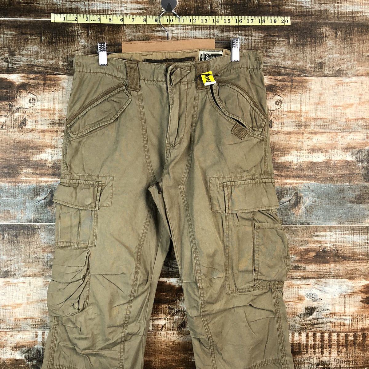 Japanese Brand Surplus Brown Cargo tactical Multipocket Pants #A2567 Size US 30 / EU 46 - 4 Thumbnail