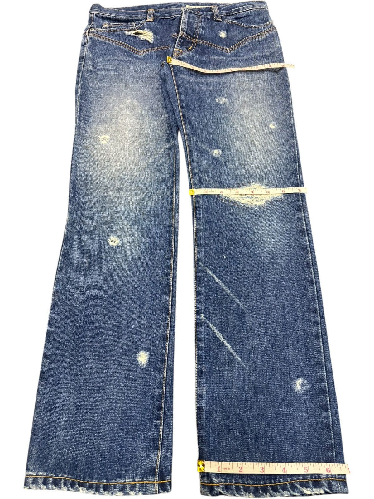 Sunao Kuwahara Vintage Sunao Kuwahara Multi Pocket Patch Distress Jeans Size 30" / US 8 / IT 44 - 8 Thumbnail
