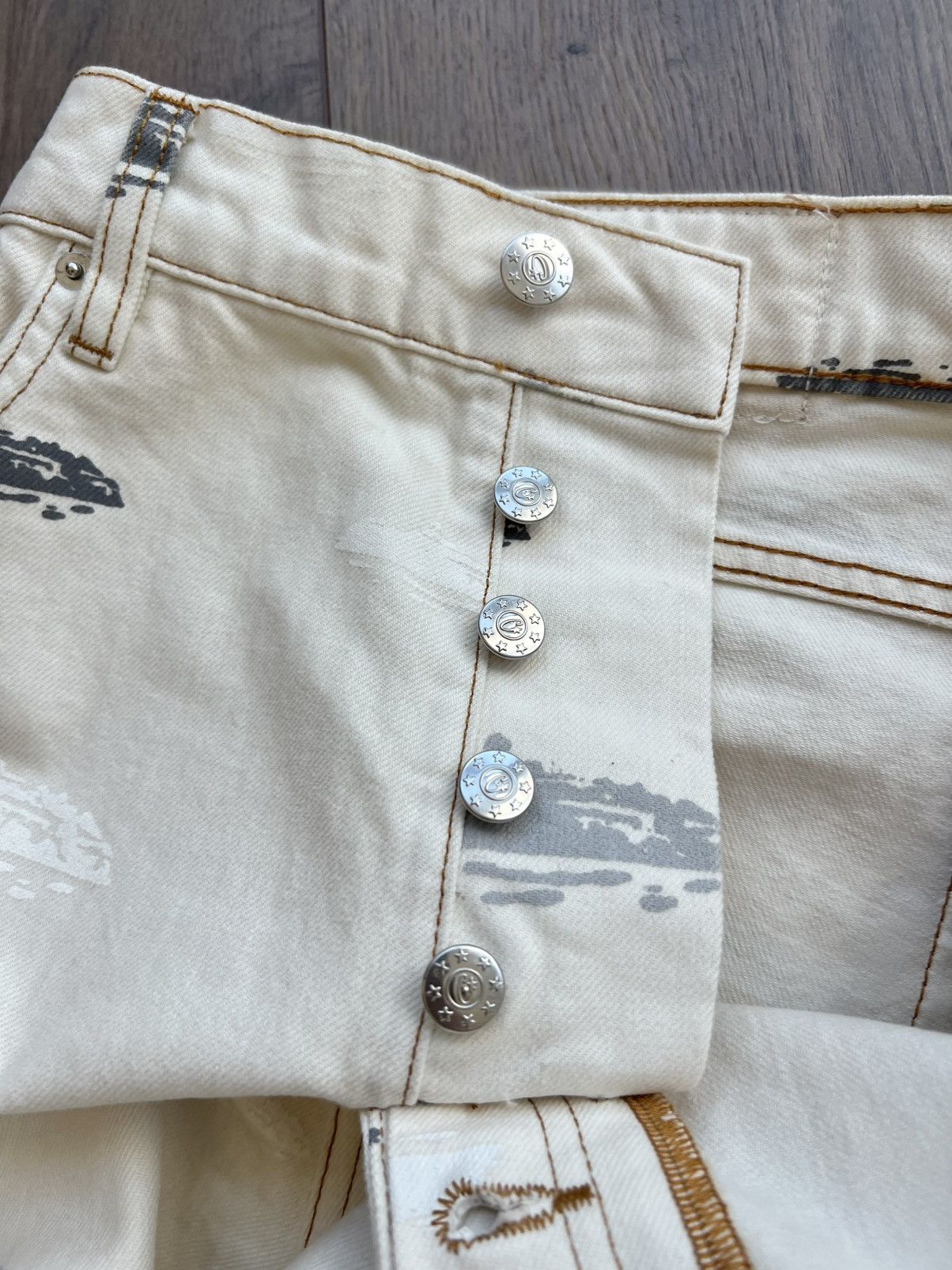 Corteiz Corteiz Alcatraz Pattern Denim Jeans White Large Size US 34 / EU 50 - 5 Thumbnail