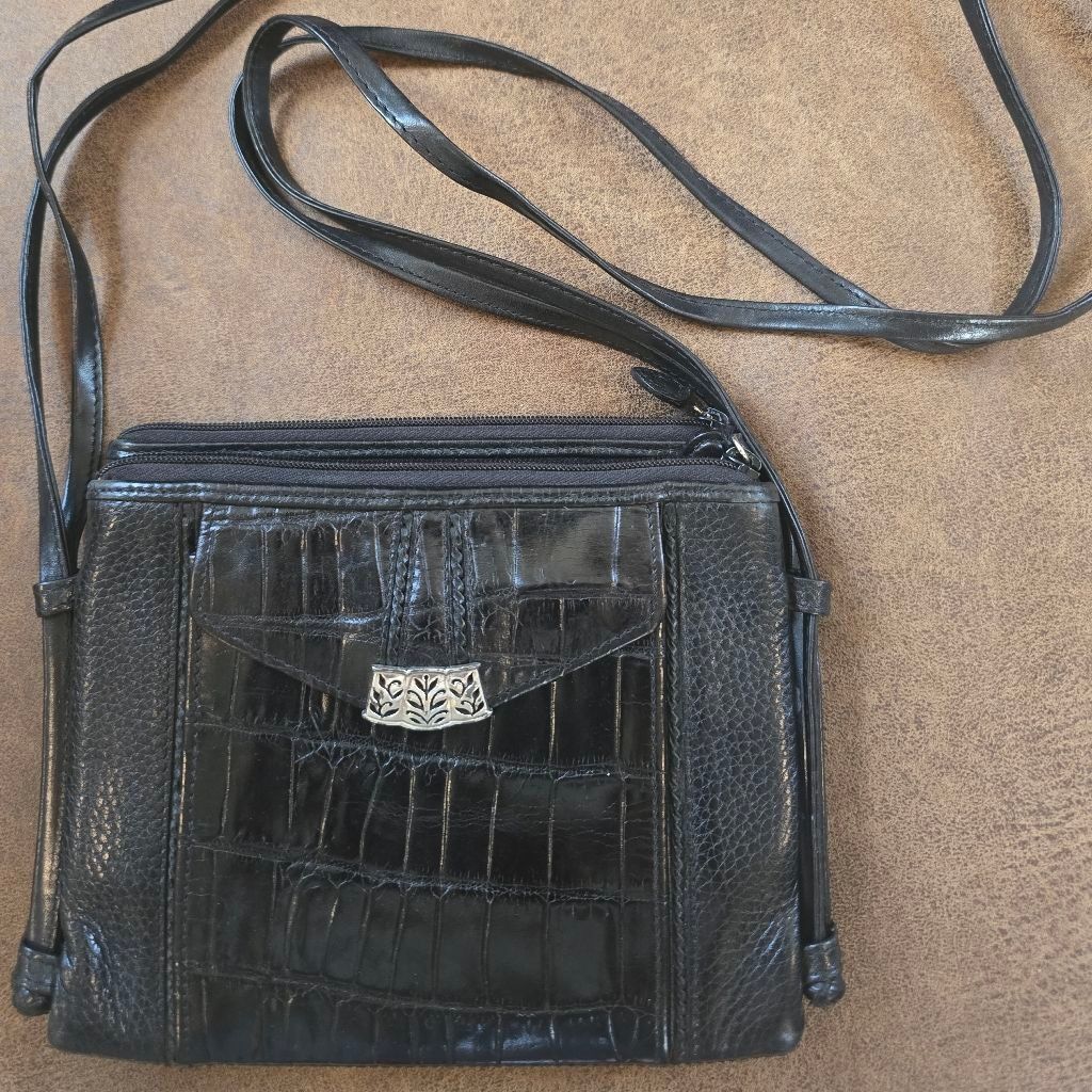 Brighton Brighton Small Crossbody Bag Black Textured Size ONE SIZE - 1 Thumbnail