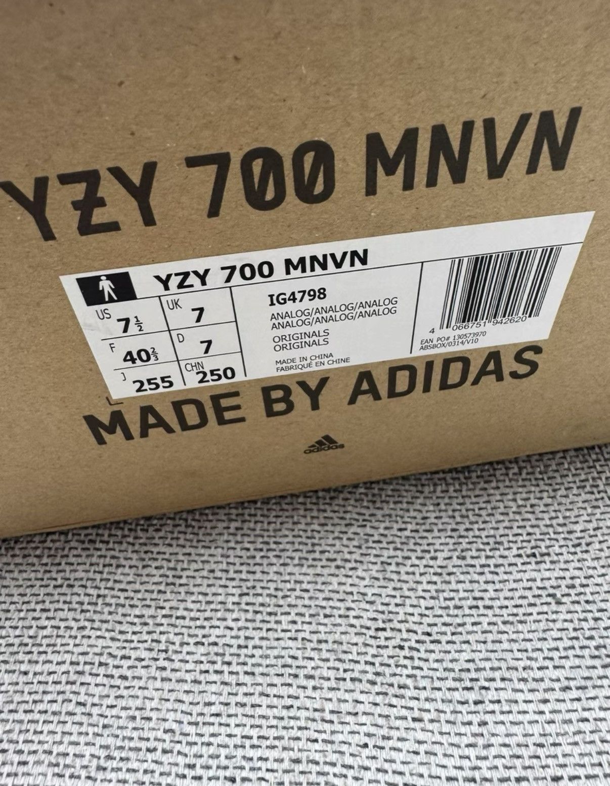 Adidas Adidas Yeezy Boost 700 MNVN Panda, Slip-on Dad Sneaker K37 Size US 7 / EU 40 - 9 Thumbnail