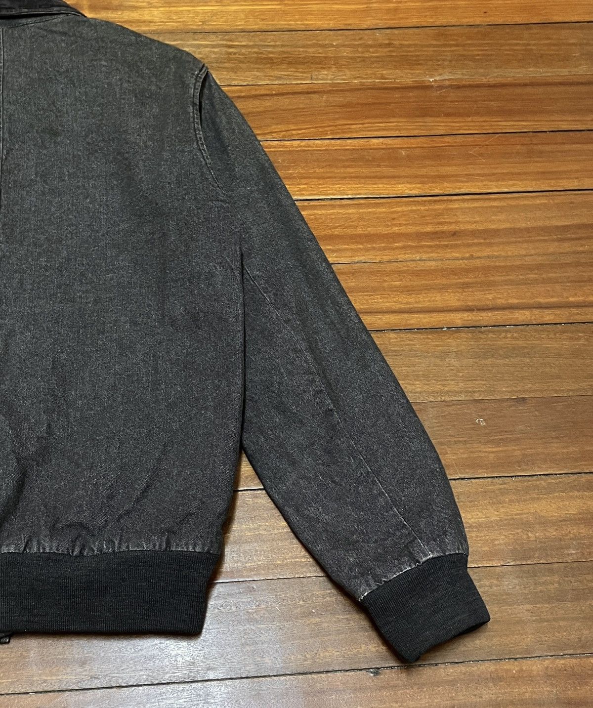 A.P.C. Very Rare Design Vintage Brand APC MA-1 Denim Jacket 1990s Size US M / EU 48-50 / 2 - 8 Thumbnail
