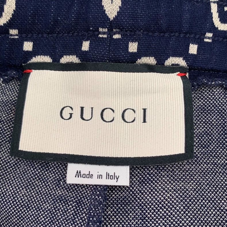 Gucci Gucci Size S Dark blue logo old flower full print side str Size US 30 / EU 46 - 7 Thumbnail