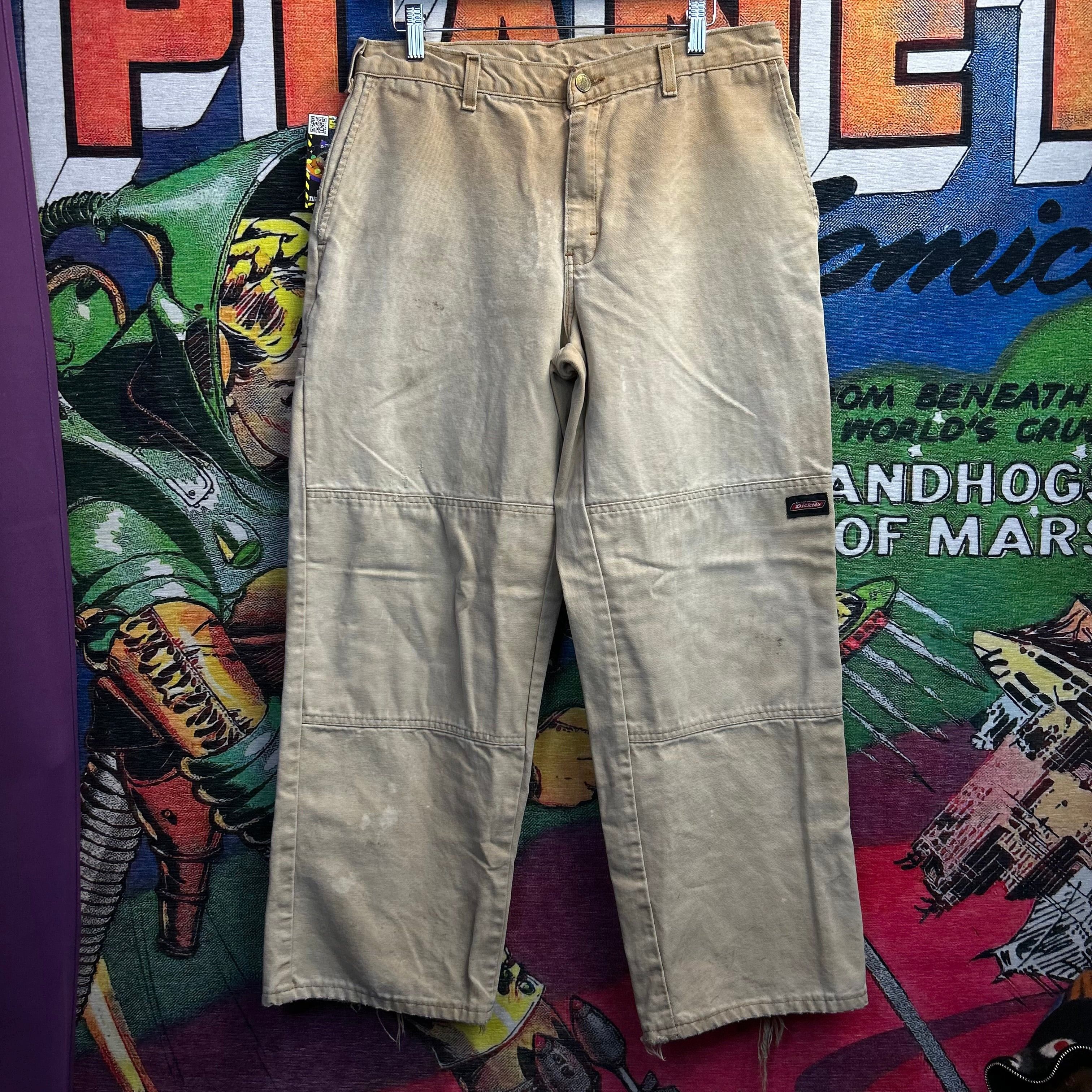 image of Y2K Dickies Double Knee Khaki Jeans Size 32” in Cream, Men's