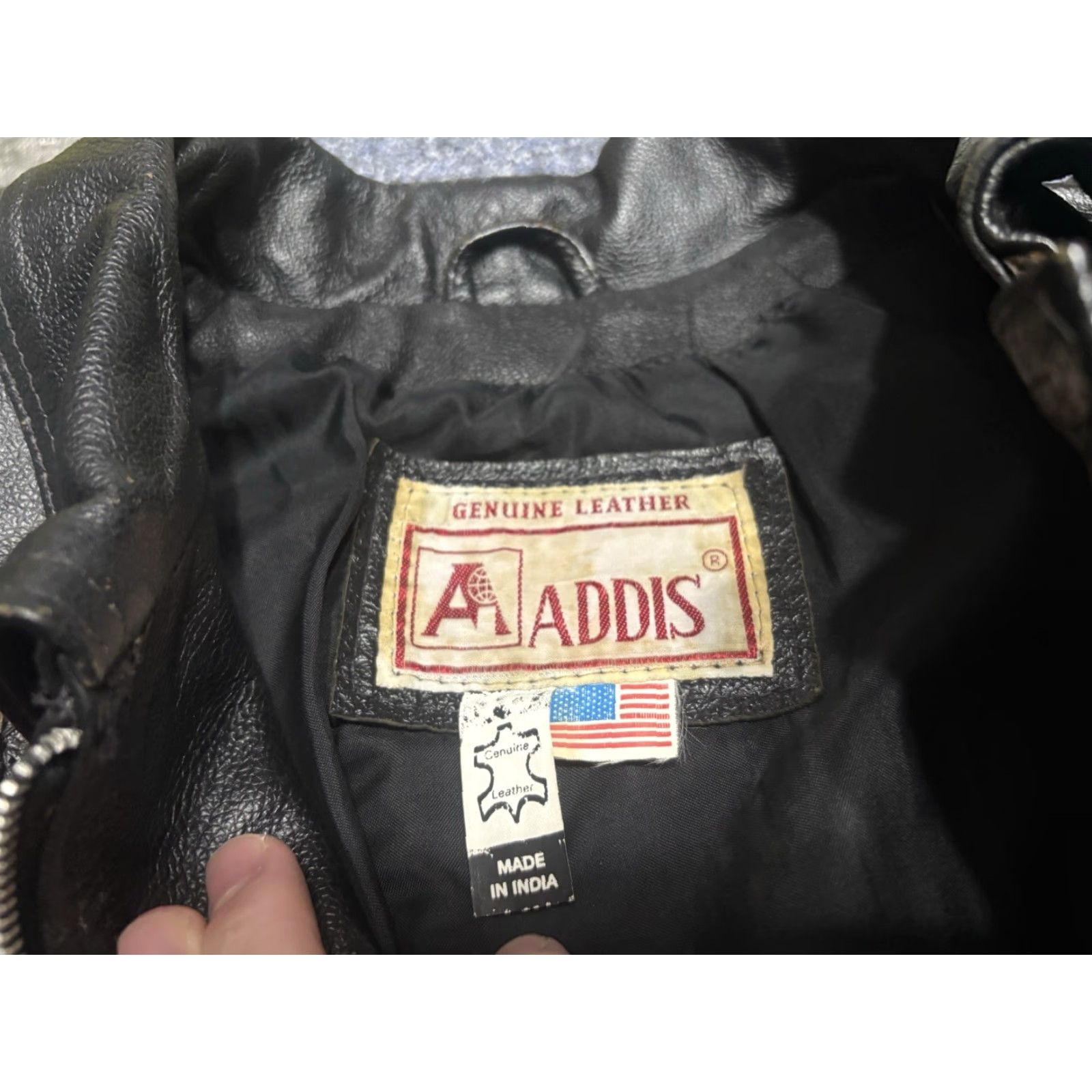 Vintage Addis Womens Black Genuine Leather Fringe Full-Zip Motorcycle Jacket L Size L / US 10 / IT 46 - 3 Thumbnail