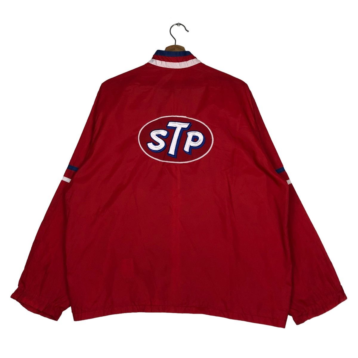 Kadoya 🔥VINTAGE ZIPPER BIKER JACKET LIGHT STP BIG LOGO Size US L / EU 52-54 / 3 - 8 Thumbnail