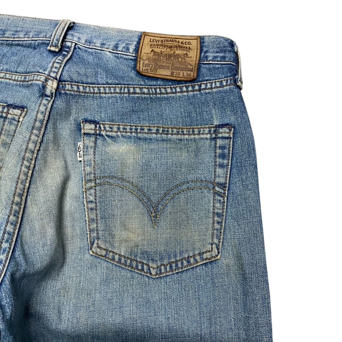 Levi's Vintage Levis 503 Distressed Denim Selvedge Jeans Size US 29 - 11 Thumbnail