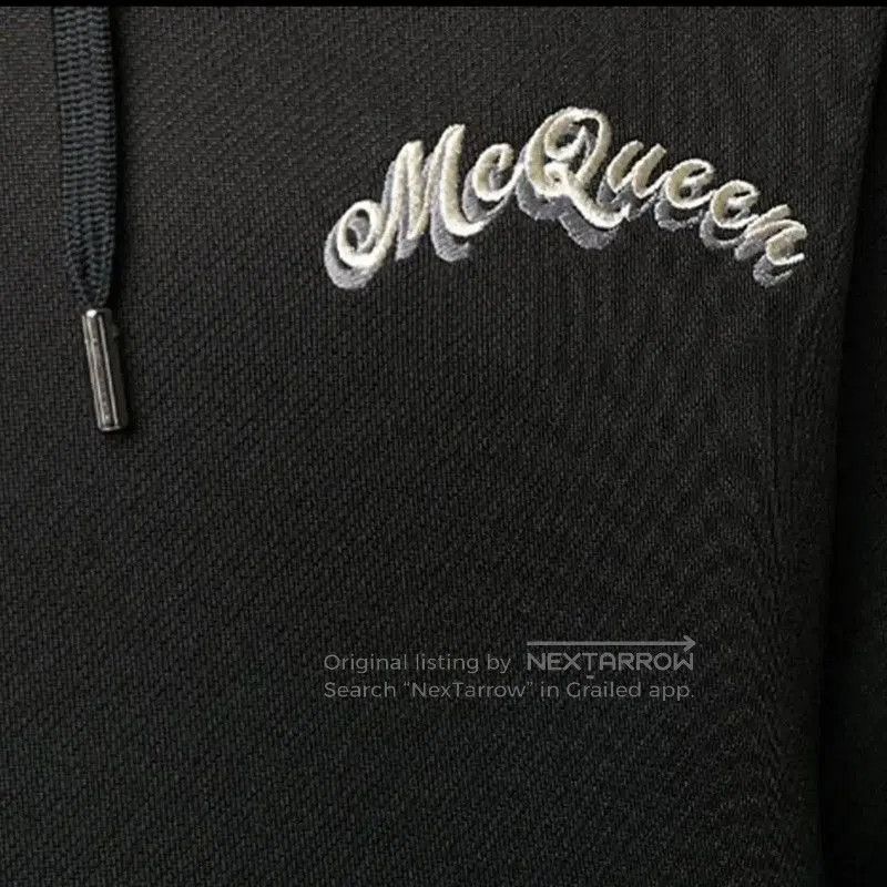 Alexander McQueen Alexander McQUEEN Black Striped Logo Hoodie . Size US XL / EU 56 / 4 - 3 Thumbnail
