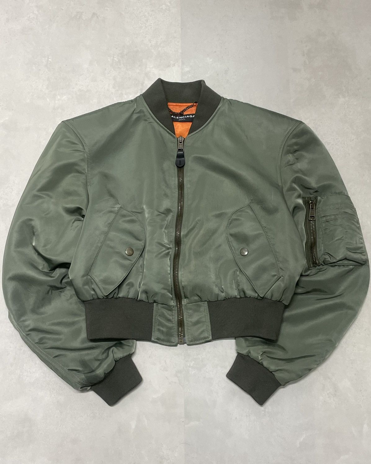 Balenciaga SS17 Balenciaga Padded MA1 Cropped Bomber Jacket Sz S Size US S / EU 44-46 / 1 - 2 Thumbnail