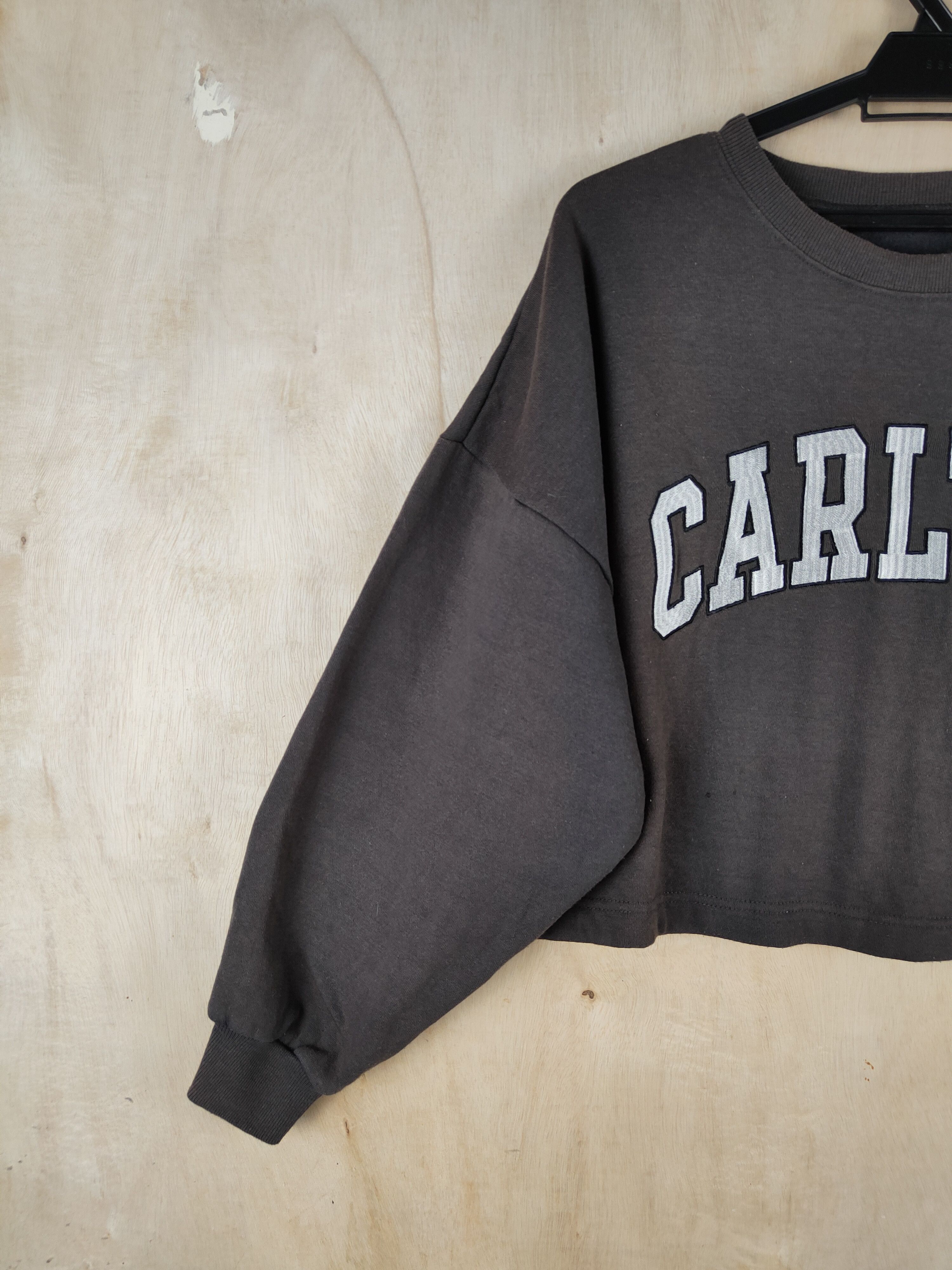 Japanese Brand GRL Dark Brown Carlton Crop Tops #S2465 Size M / US 6-8 / IT 42-44 - 3 Thumbnail