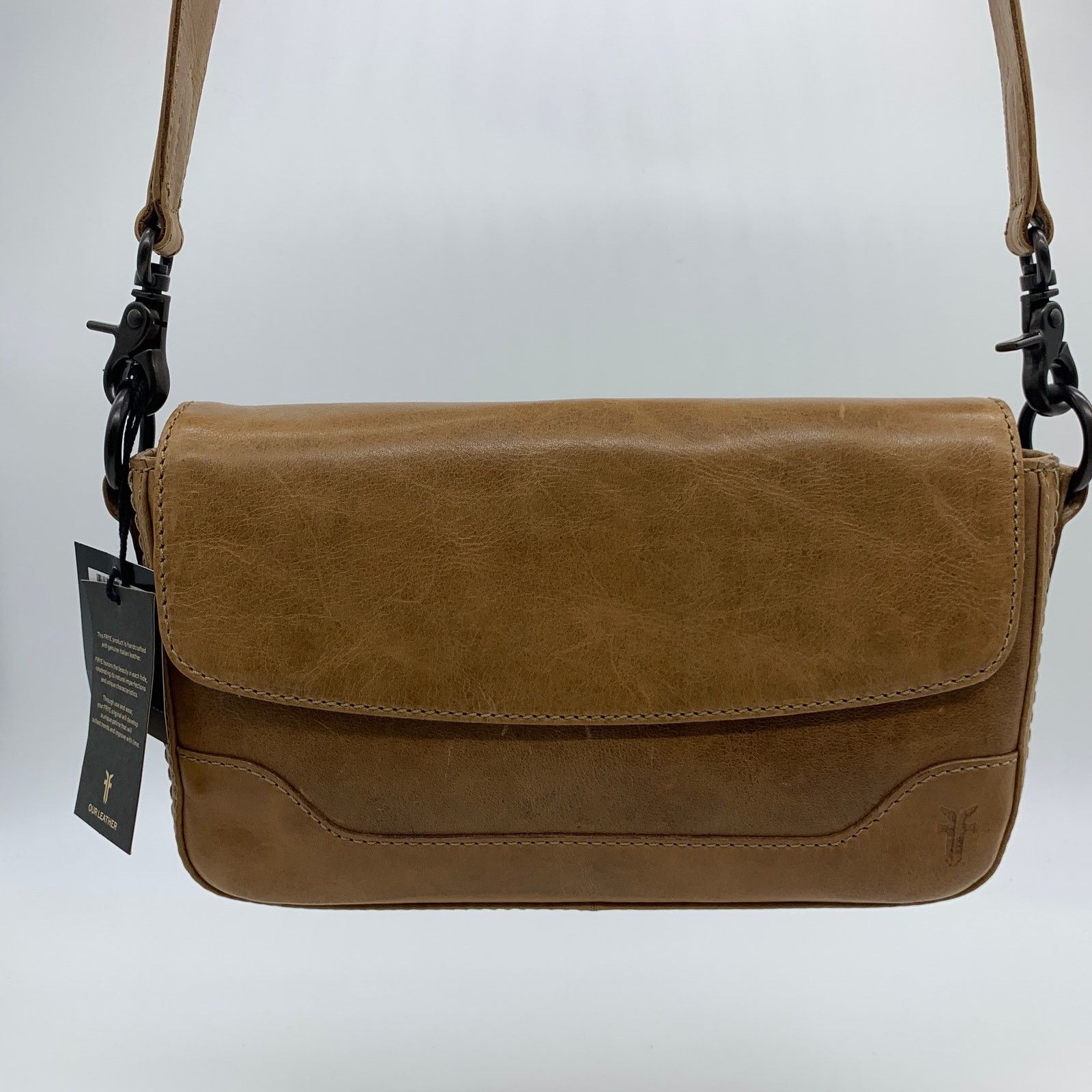 Other Frye Leather Handbags Melissa Baguette Bag Beige Brown Size ONE SIZE - 12 Thumbnail