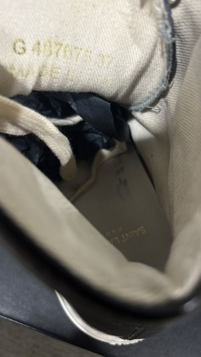 Saint Laurent Paris Saint Laurent Paris “Smoking Forever” High Top Sneaker Size US 5.5 / EU 38 - 16 Thumbnail