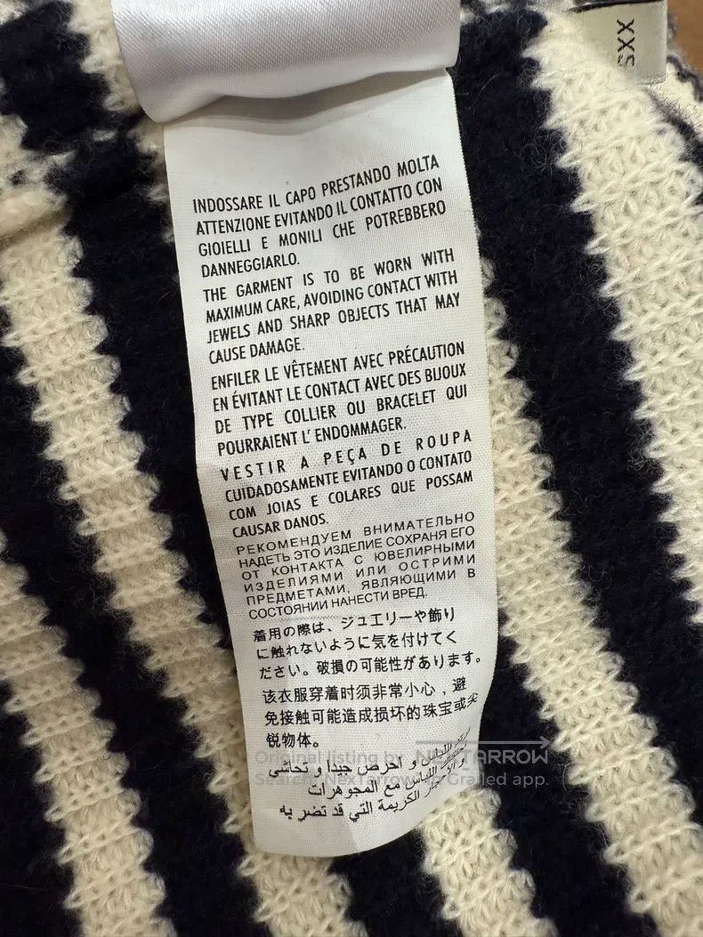 Gucci Gucci Black and white striped gold-edged knitted cardigan Size XXS / US 00 / IT 34 - 6 Thumbnail