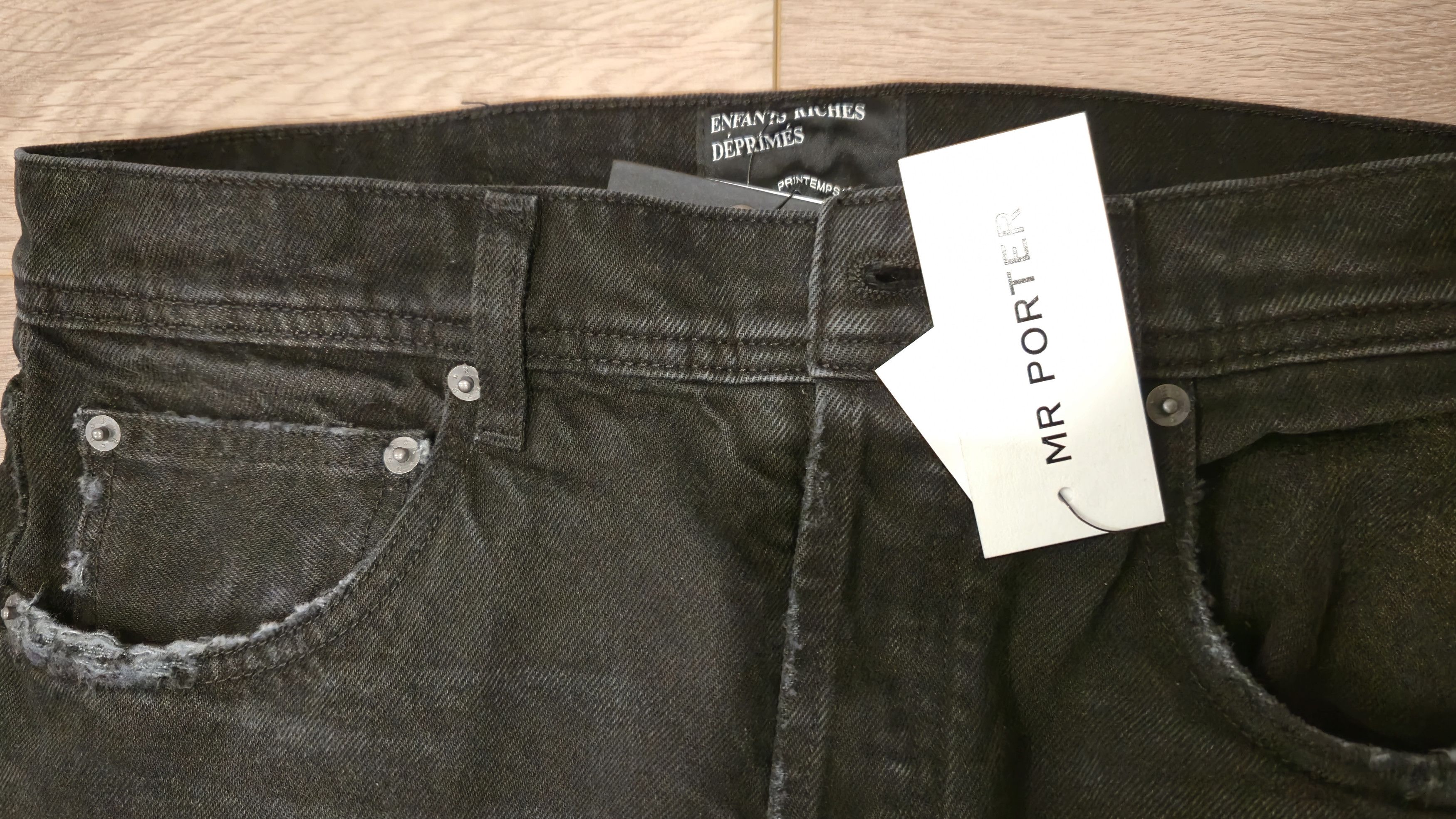 Enfants Riches Deprimes ERD SS24 Black Straight Leg Distressed Jeans Size US 30 / EU 46 - 3 Thumbnail
