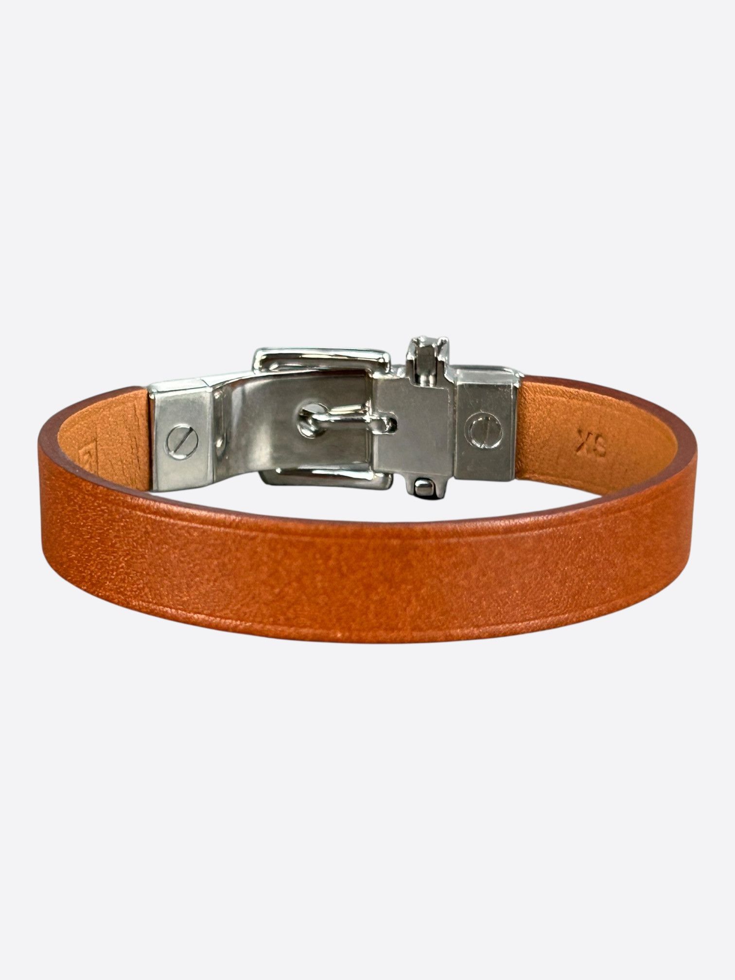 Hermes Hermes Brown Swift & Palladium Hardware Java Bracelet Size ONE SIZE - 2 Thumbnail