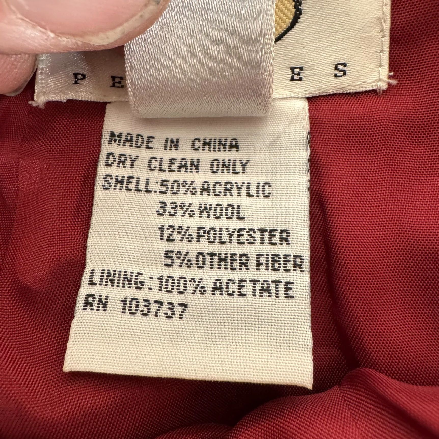 Talbots VINTAGE Talbots Skirt 8P Pencil Tweed Wool Blend Lined Back Zip 90s Preppy Workwear Red Womens Size 30" / US 8 / IT 44 - 5 Thumbnail