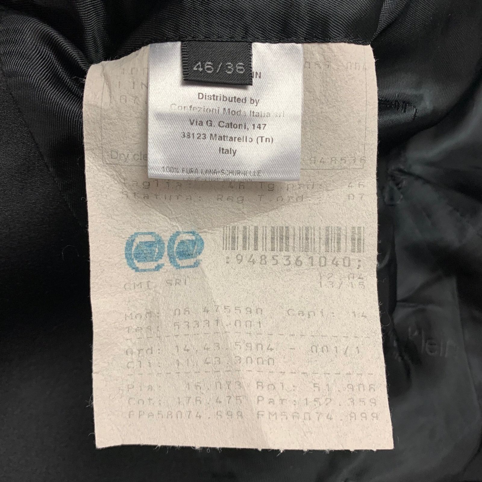 Calvin Klein Size 36 Black Wool Peak Lapel Tuxedo Sport Coat Size 36R - 6 Thumbnail